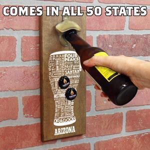 State Typography Bottle Openers