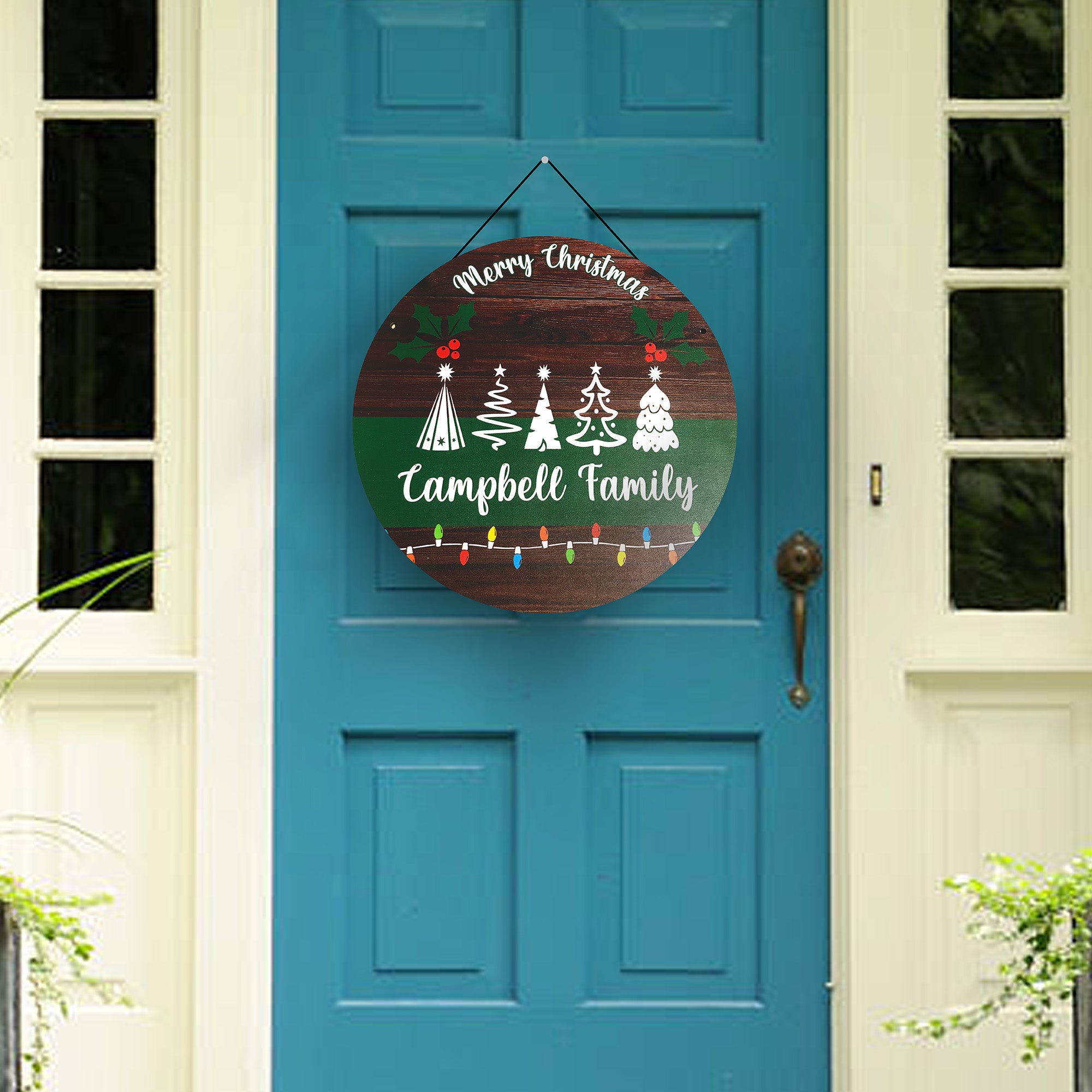 Personalized Holiday Door Hanger- 3 Designs Available