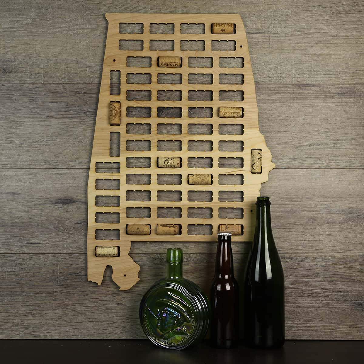 Torched Products Wine Cork Map Alabama Wine Cork Map (778932912245)