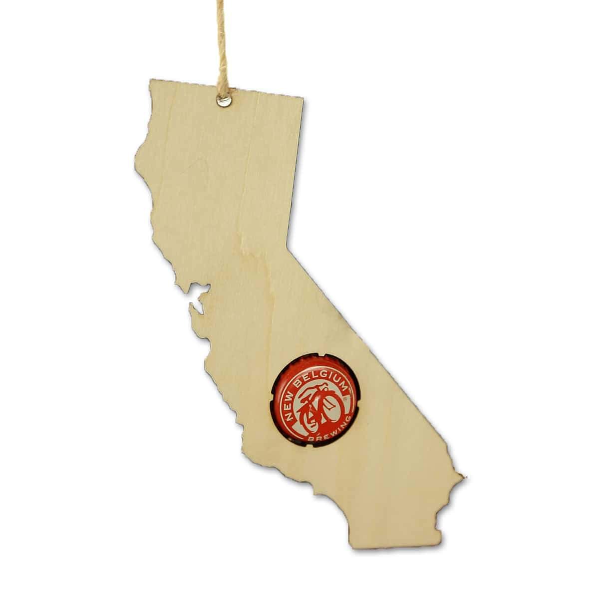 Torched Products Beer Cap Maps California Beer Cap Map Ornaments (781508509813)