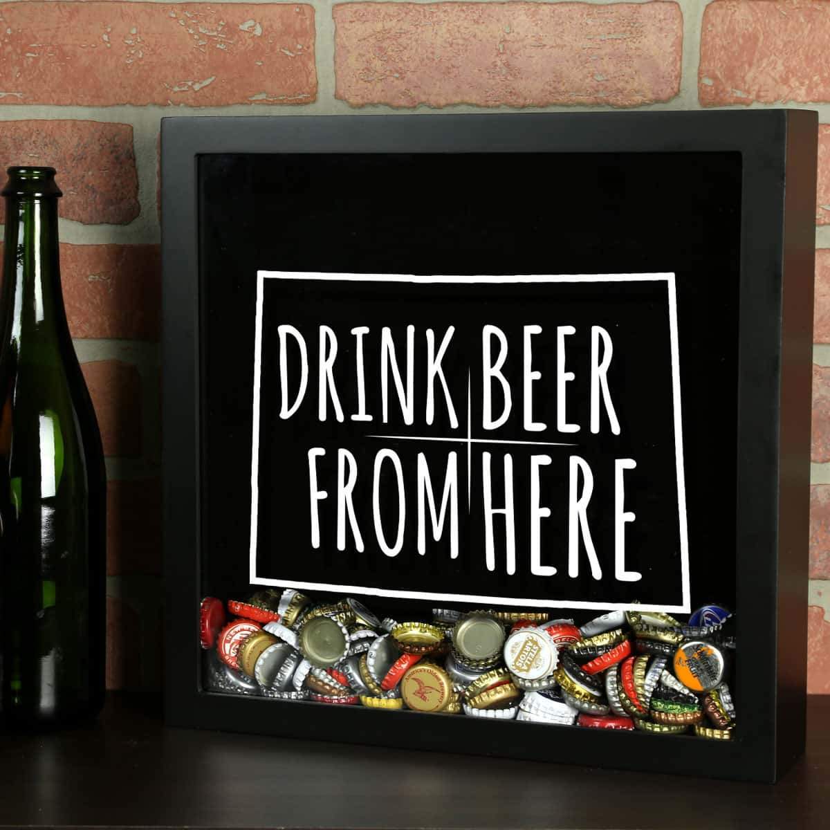 Torched Products Shadow Box Black Colorado Drink Beer From Here Beer Cap Shadow Box (781161922677)