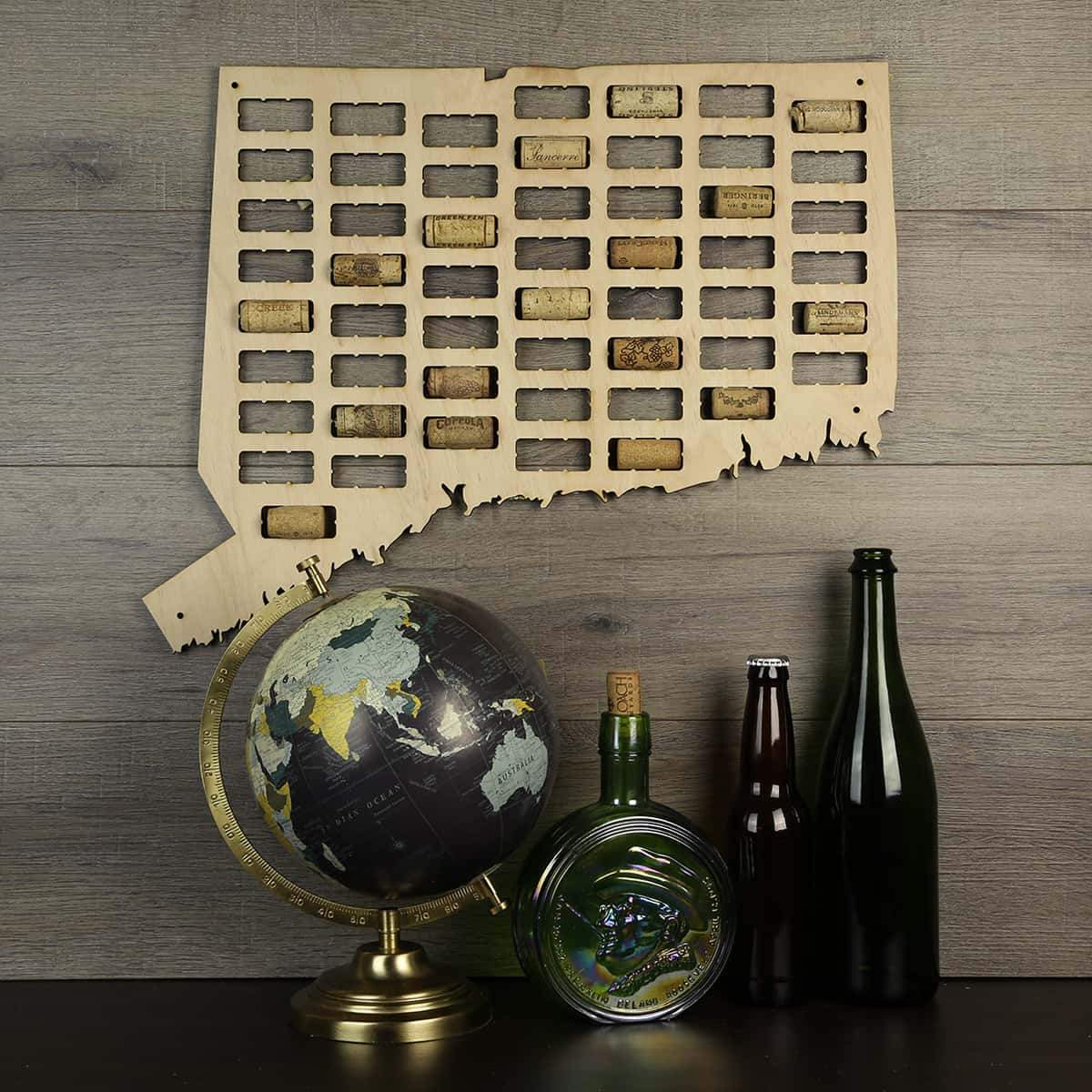 Torched Products Wine Cork Map Connecticut Wine Cork Map (778959487093)