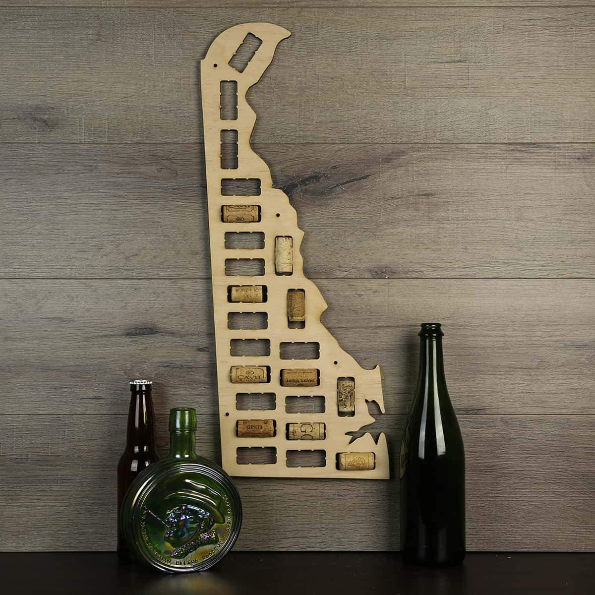 Torched Products Wine Cork Map Delaware Wine Cork Map (778961715317)