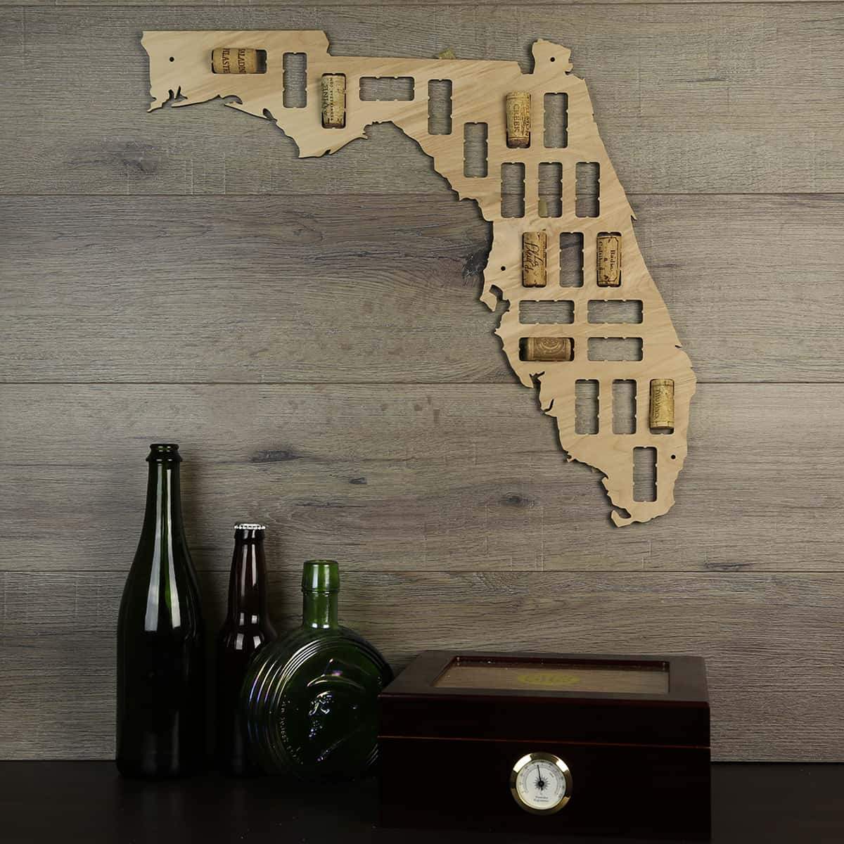 Torched Products Wine Cork Map Florida Wine Cork Map (778962567285)