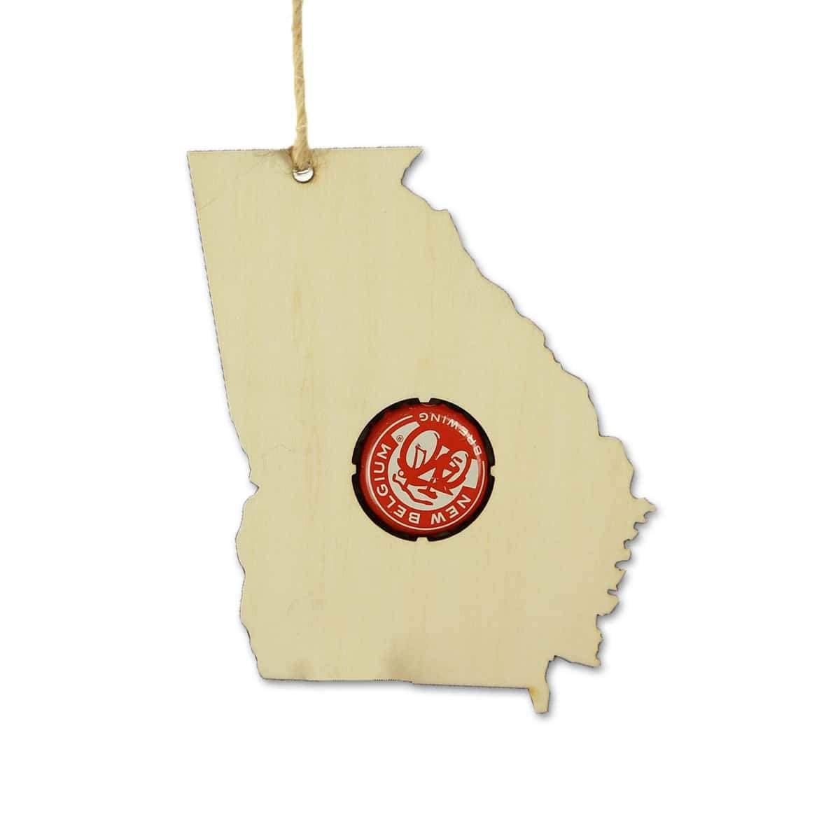 Torched Products Beer Cap Maps Georgia Beer Cap Map Ornaments (781537738869)