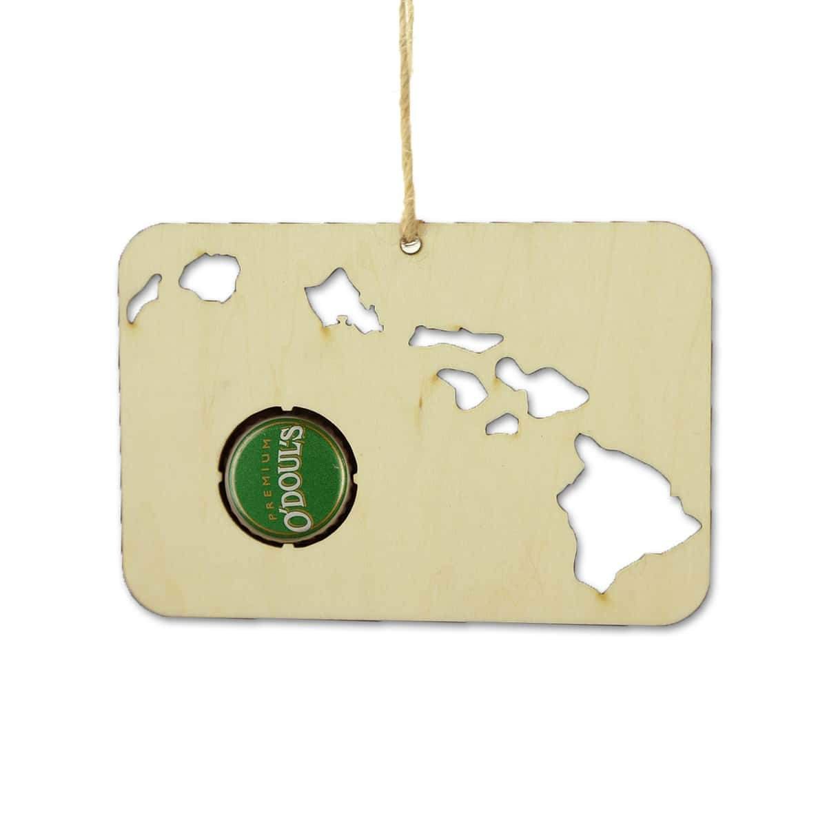 Torched Products Beer Cap Maps Hawaii Beer Cap Map Ornaments (781543473269)