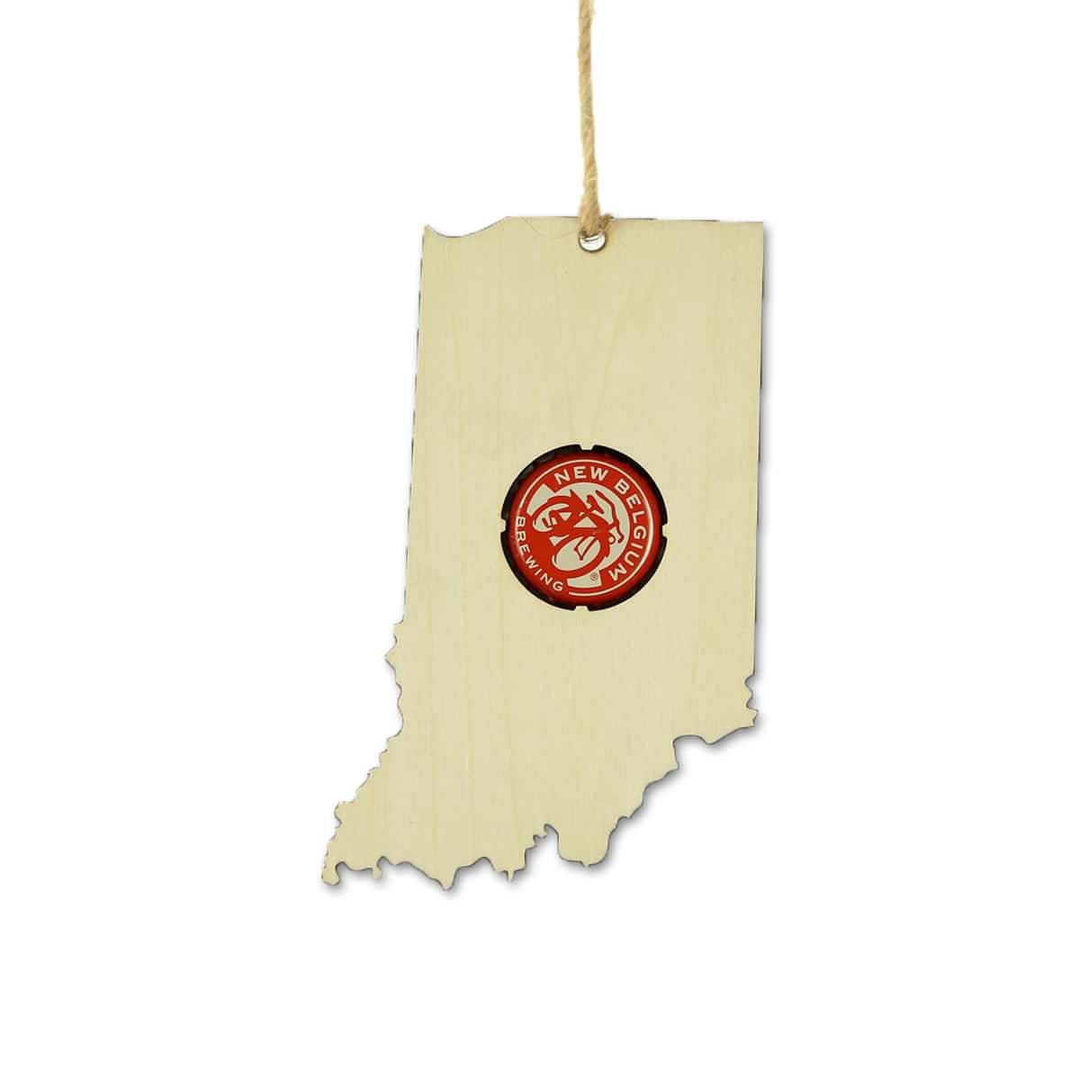 Torched Products Beer Cap Maps Indiana Beer Cap Map Ornaments (781558874229)