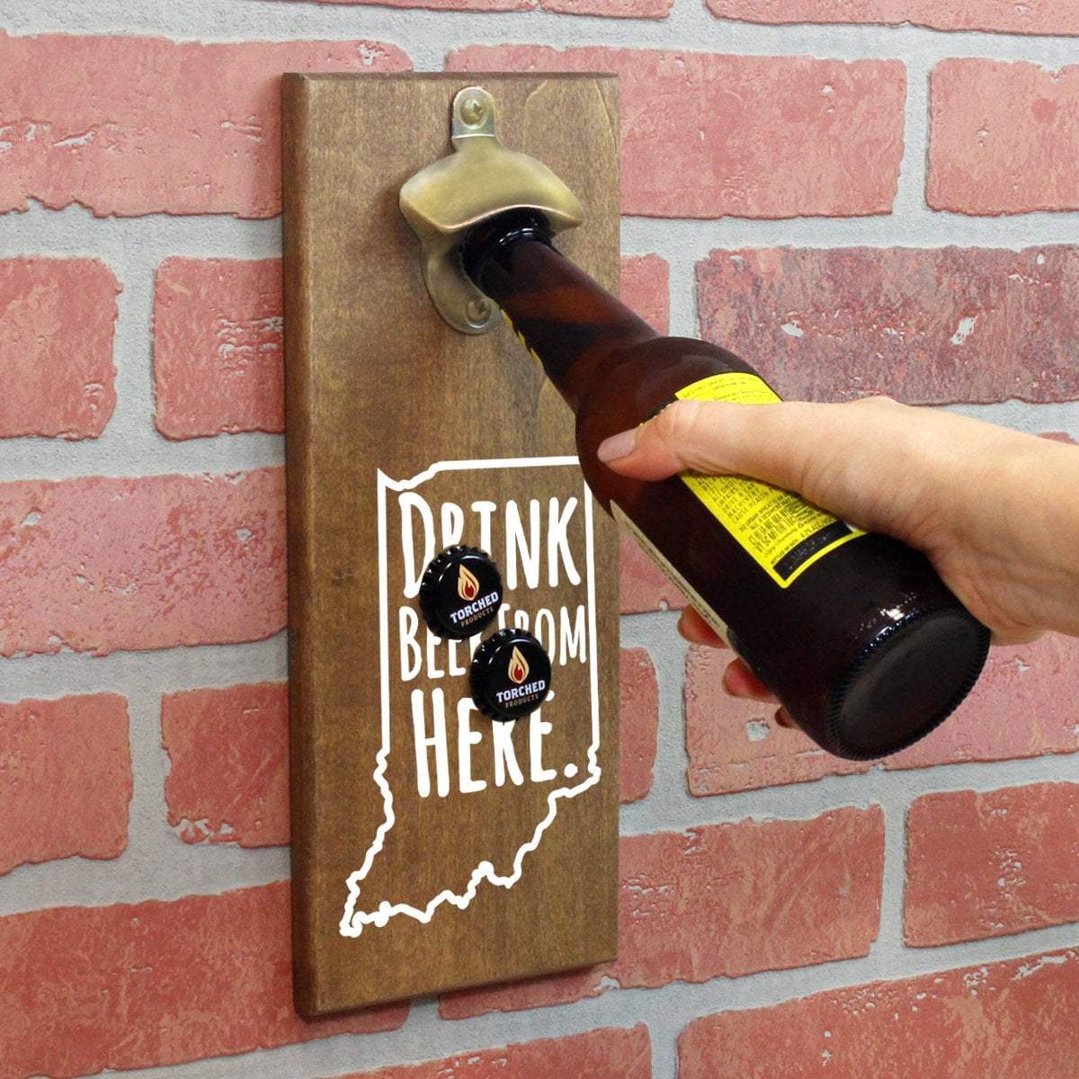 Torched Products Bottle Opener Default Title Indiana Drink Beer From Here Cap Catching Magnetic Bottle Openers (781488193653)
