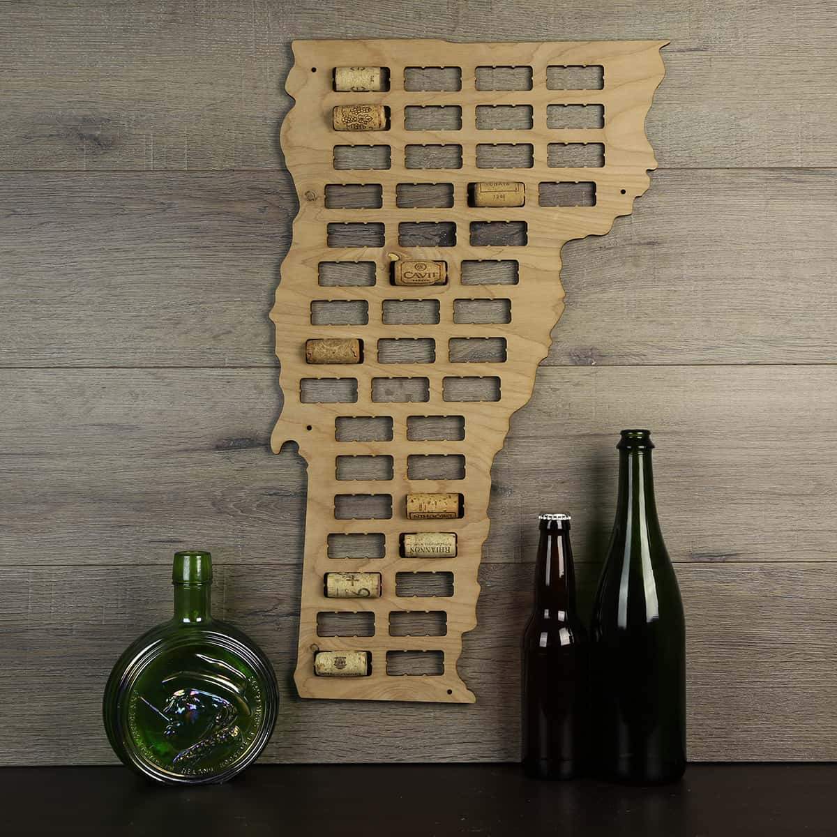 Torched Products Wine Cork Map Vermont Wine Cork Map (778992124021)