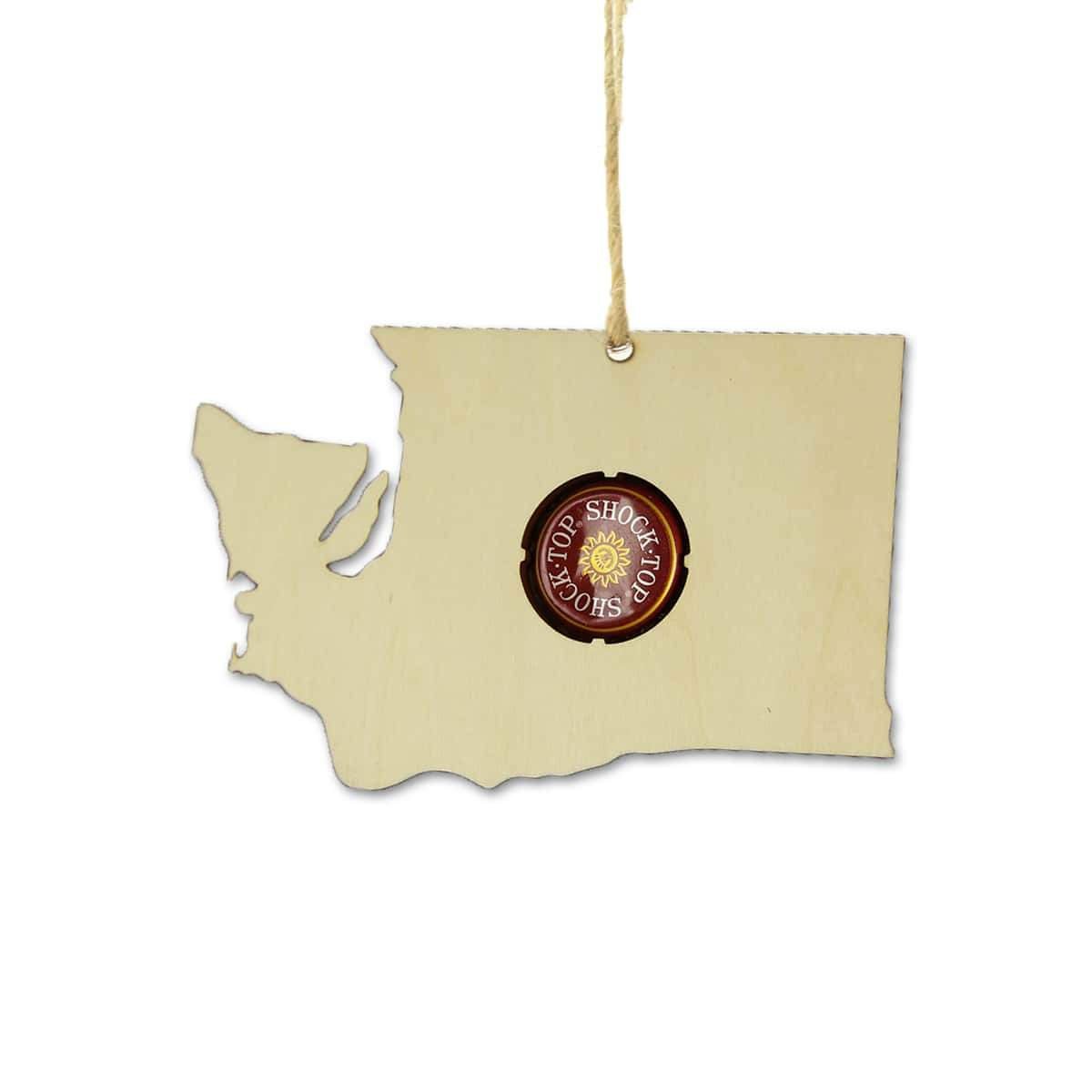 Torched Products Beer Cap Maps Washington Beer Cap Map Ornaments (781577453685)
