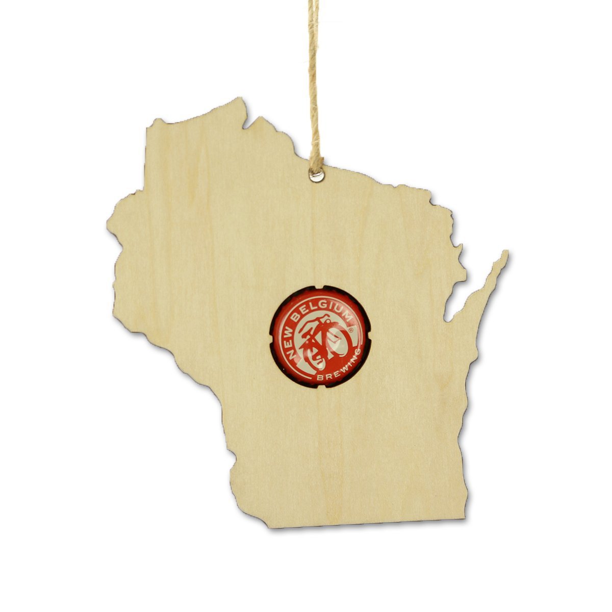Torched Products Ornaments Wisconsin Beer Cap Map Ornaments (781578010741)