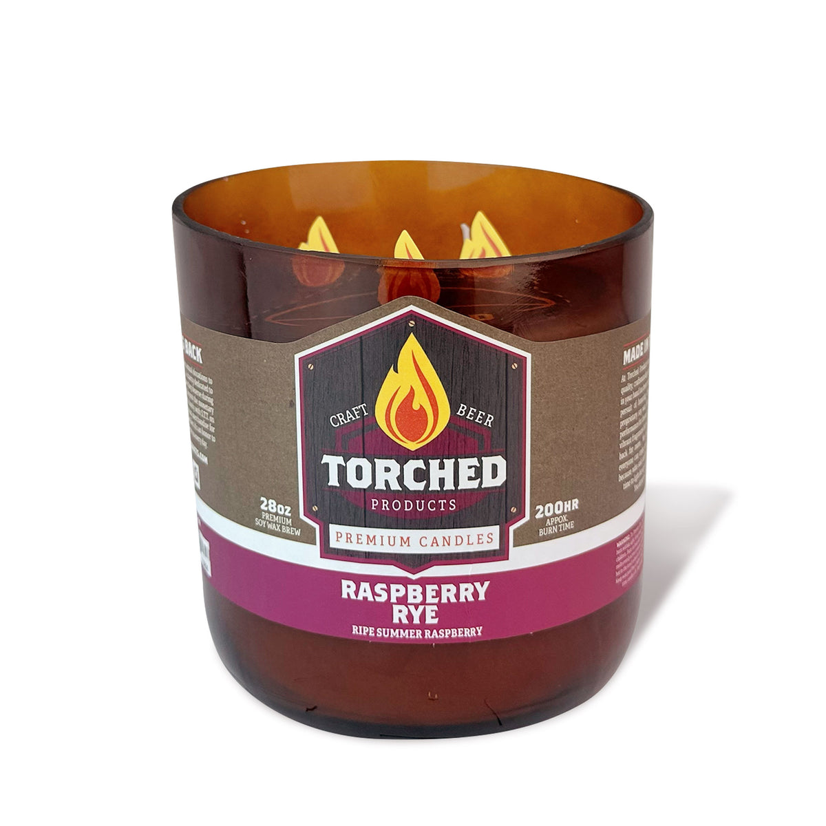 Raspberry Rye Beer Candle