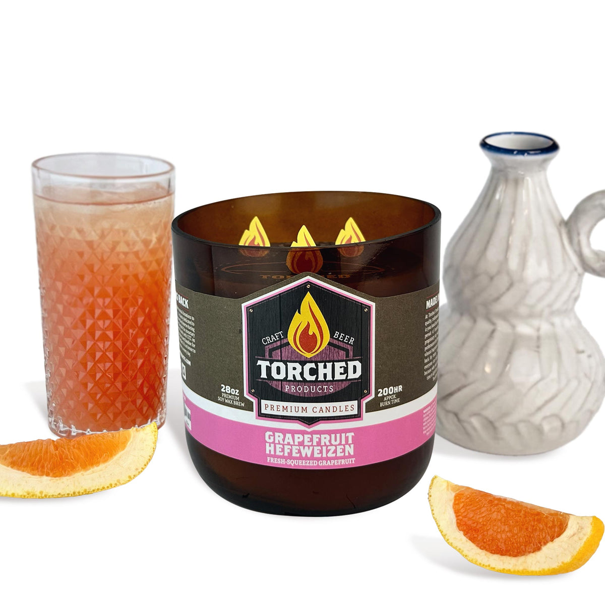Grapefruit Hefeweizen Beer Candle