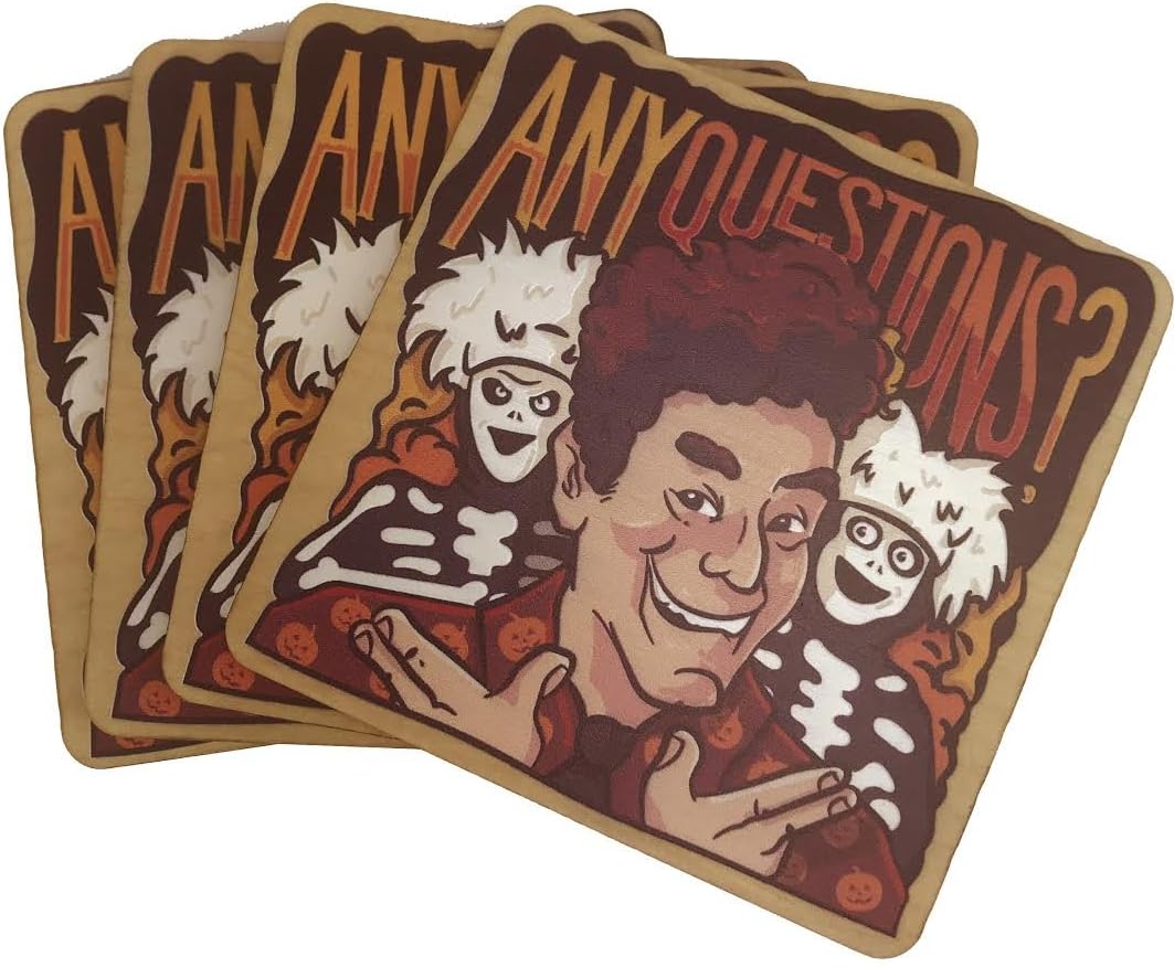 David S. Pumpkins Set of 4 Wood Coasters