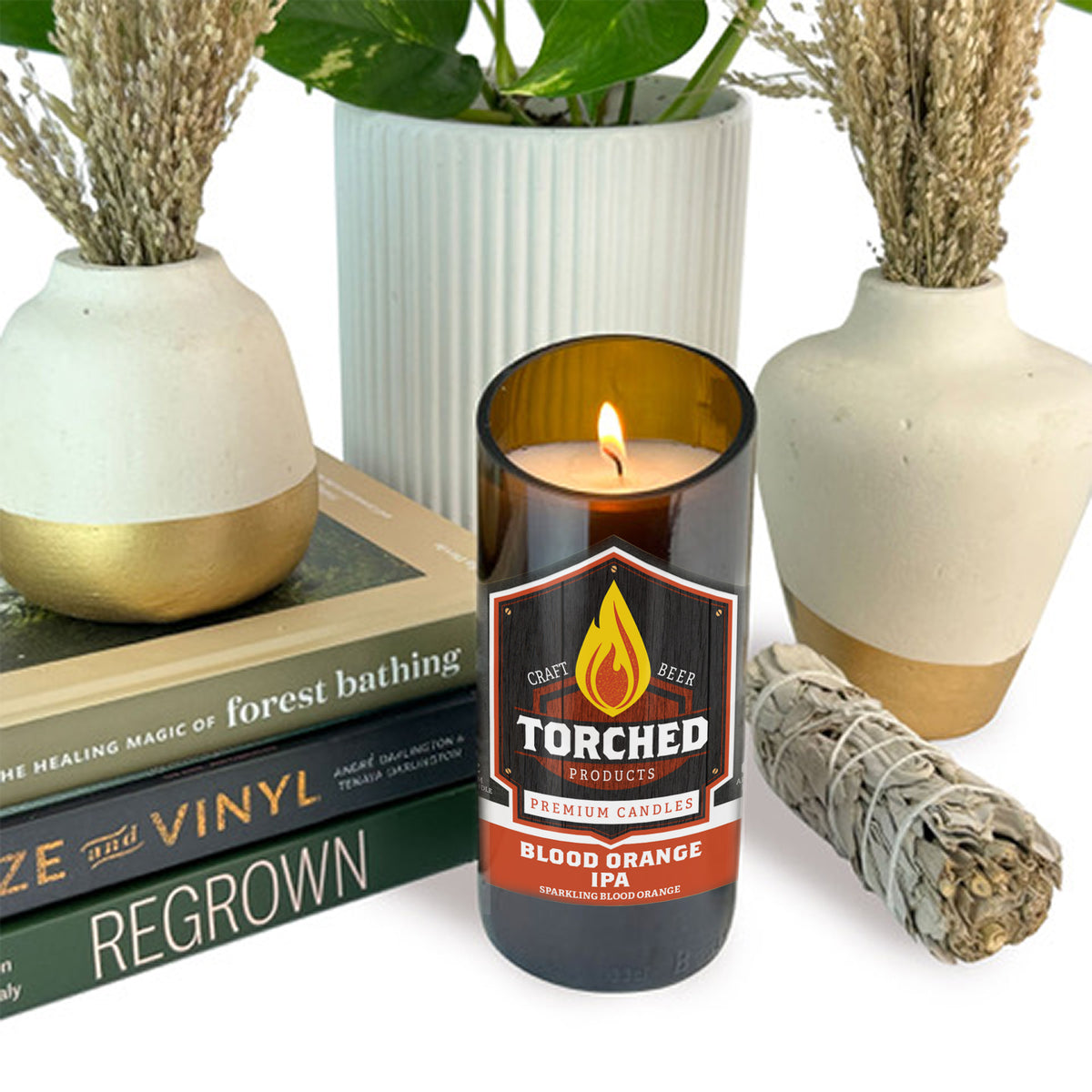 Blood Orange IPA Beer Candle