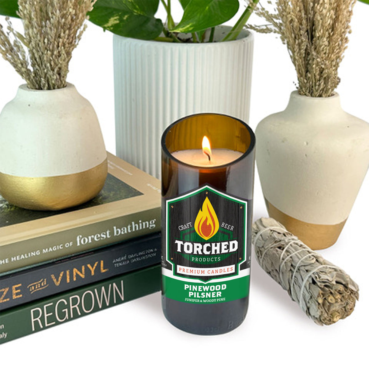 Pinewood Pilsner Beer Candle