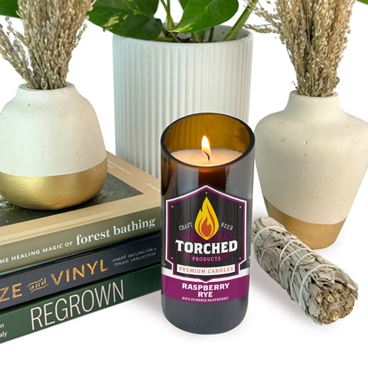 Raspberry Rye Beer Candle