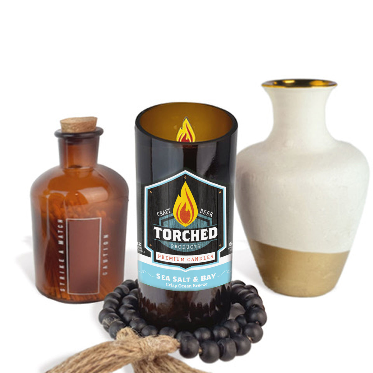 Sea Salt &amp; Bay Beer Candle