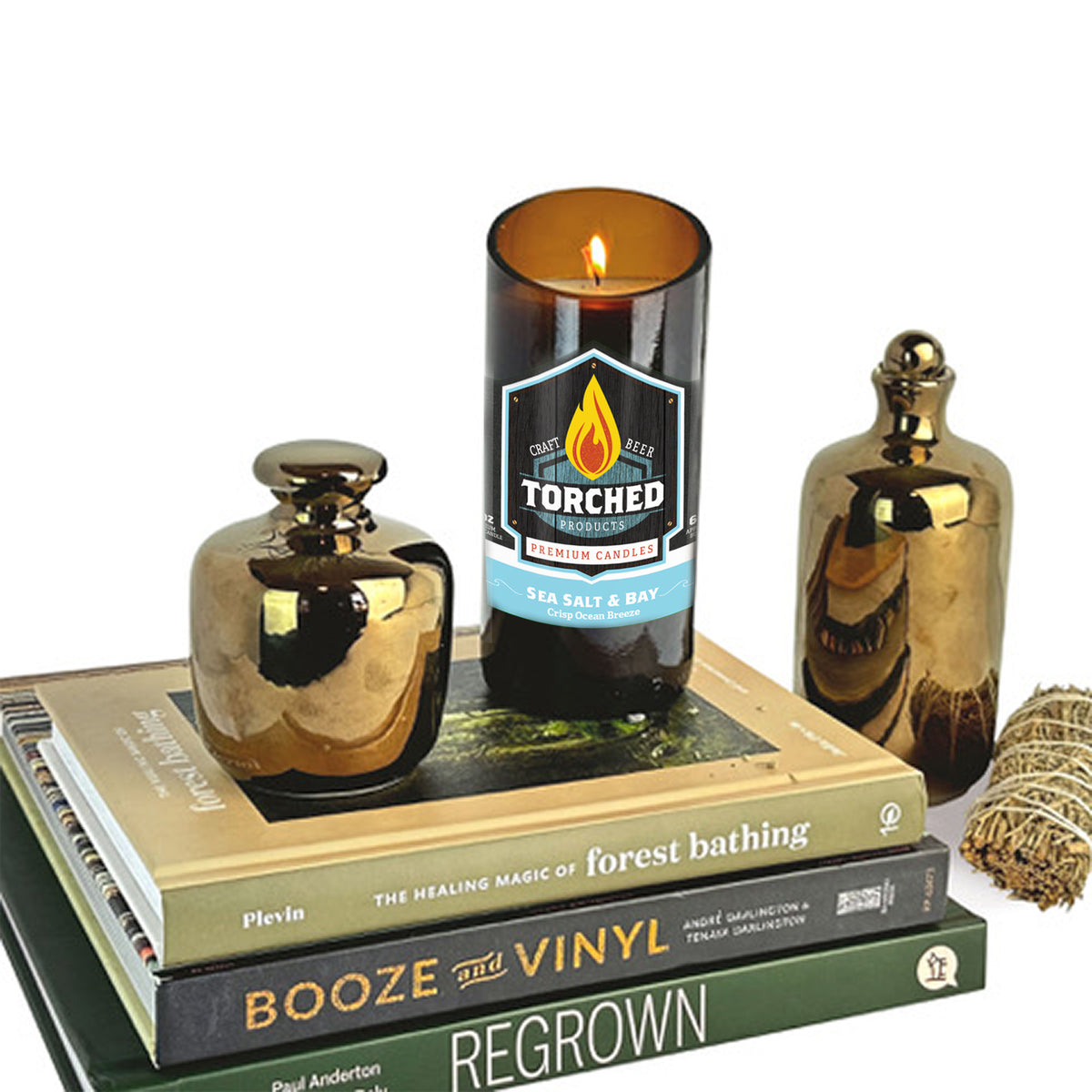 Sea Salt &amp; Bay Beer Candle