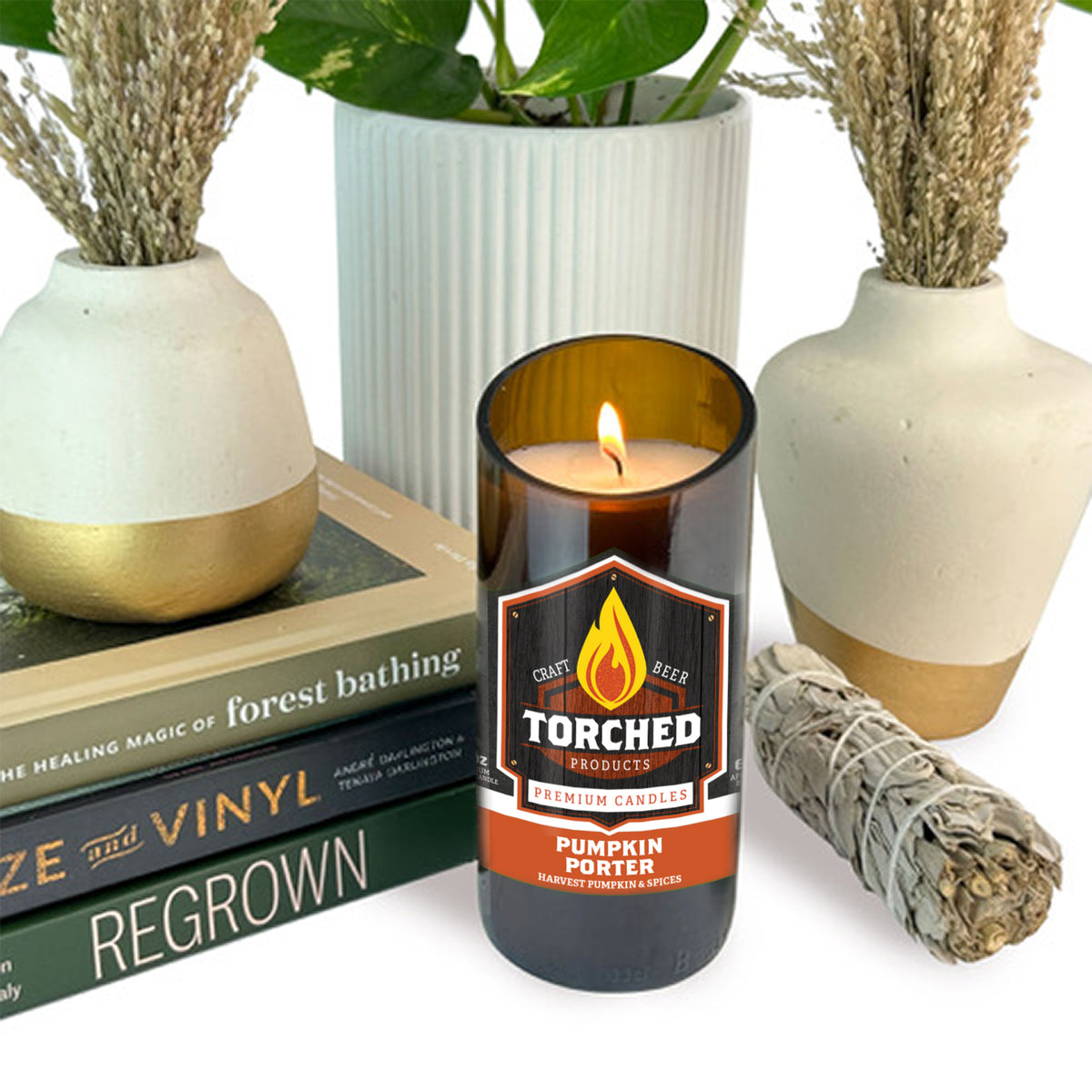 Pumpkin Porter Beer Candle