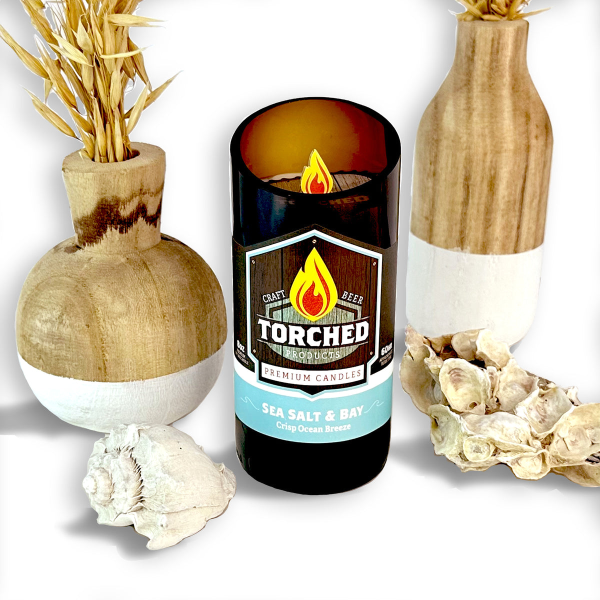 Sea Salt &amp; Bay Beer Candle