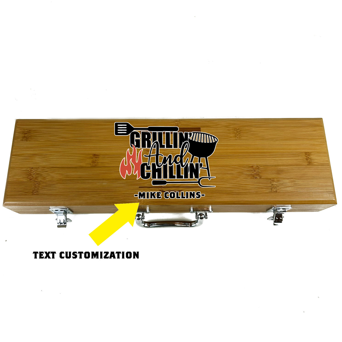 Customizable 3 Piece BBQ Tool Set - Great Father&#39;s Day Gift!