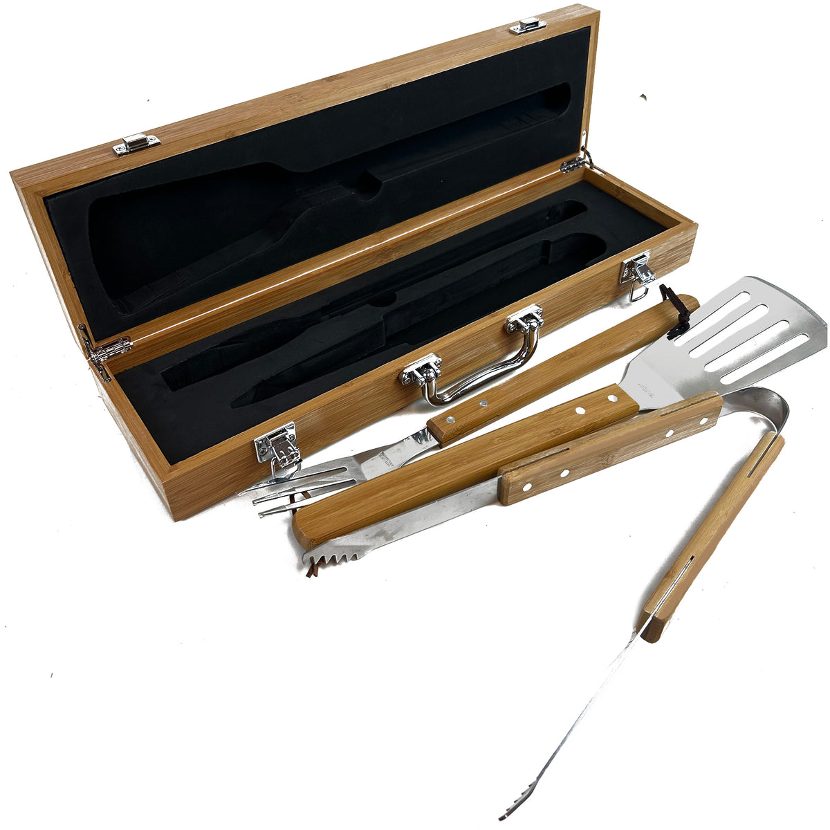 Customizable 3 Piece BBQ Tool Set - Great Father&#39;s Day Gift!