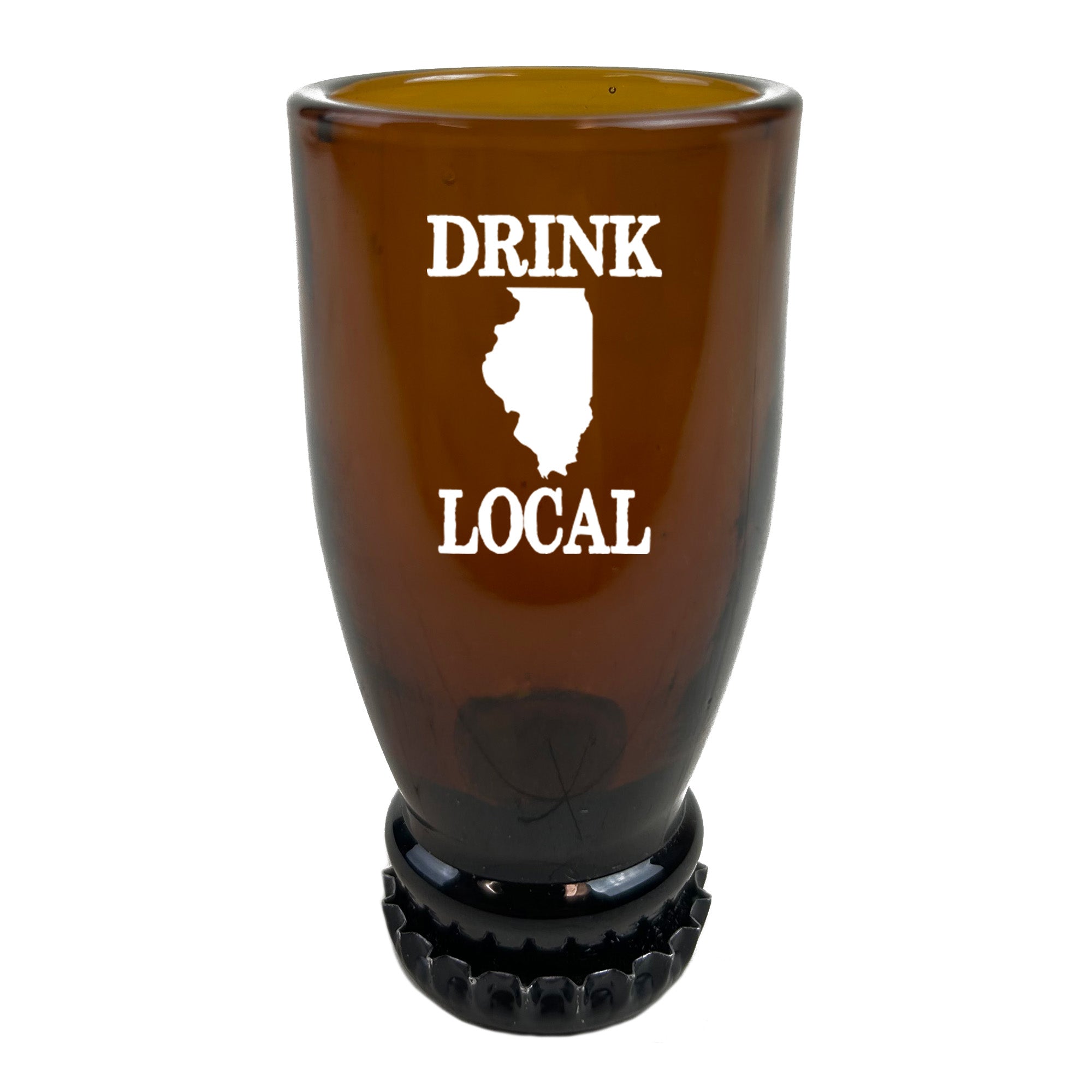 Illinois Drink Local Beer Bottle Shot Glass
