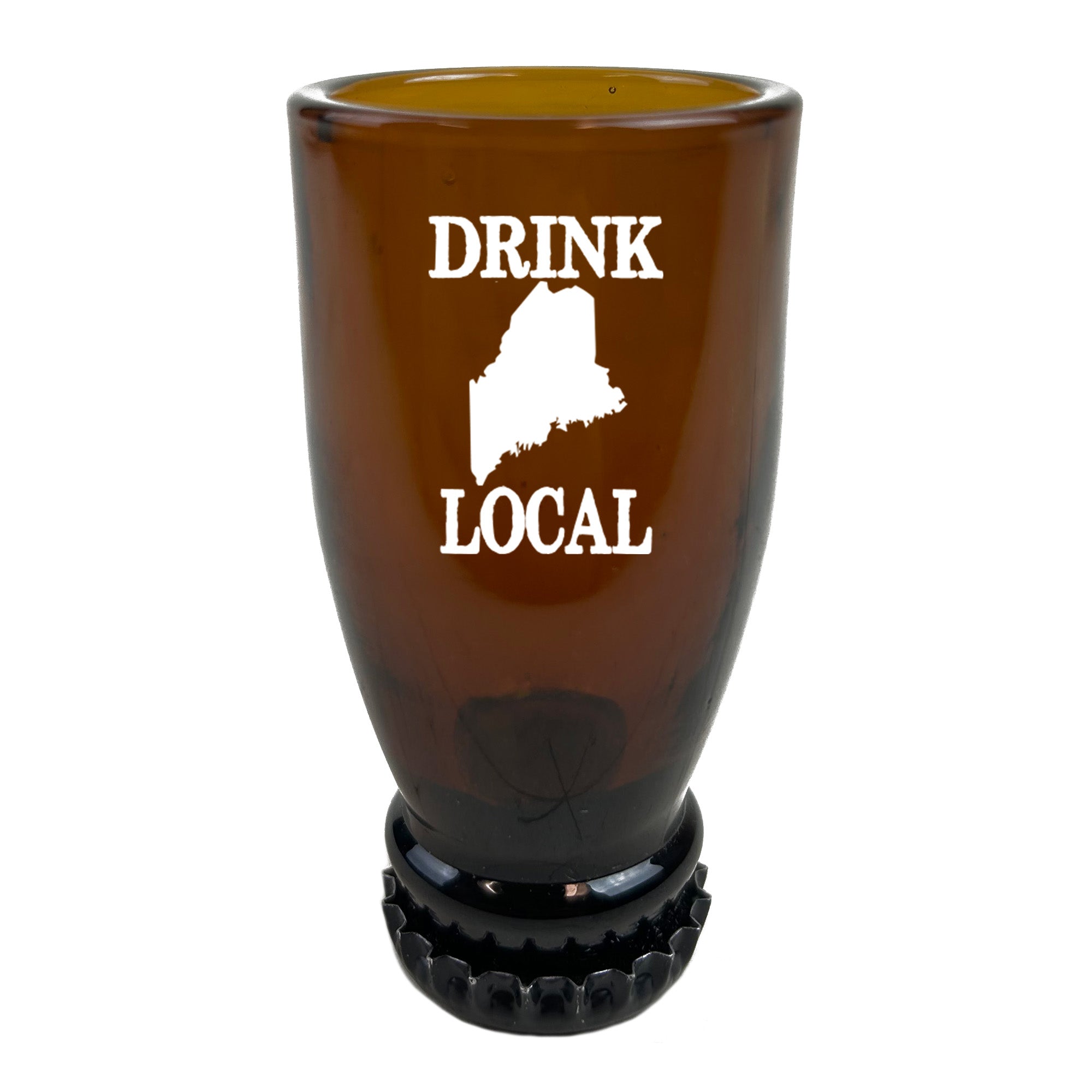 Maine Drink Local Beer Bottle Shot Glass