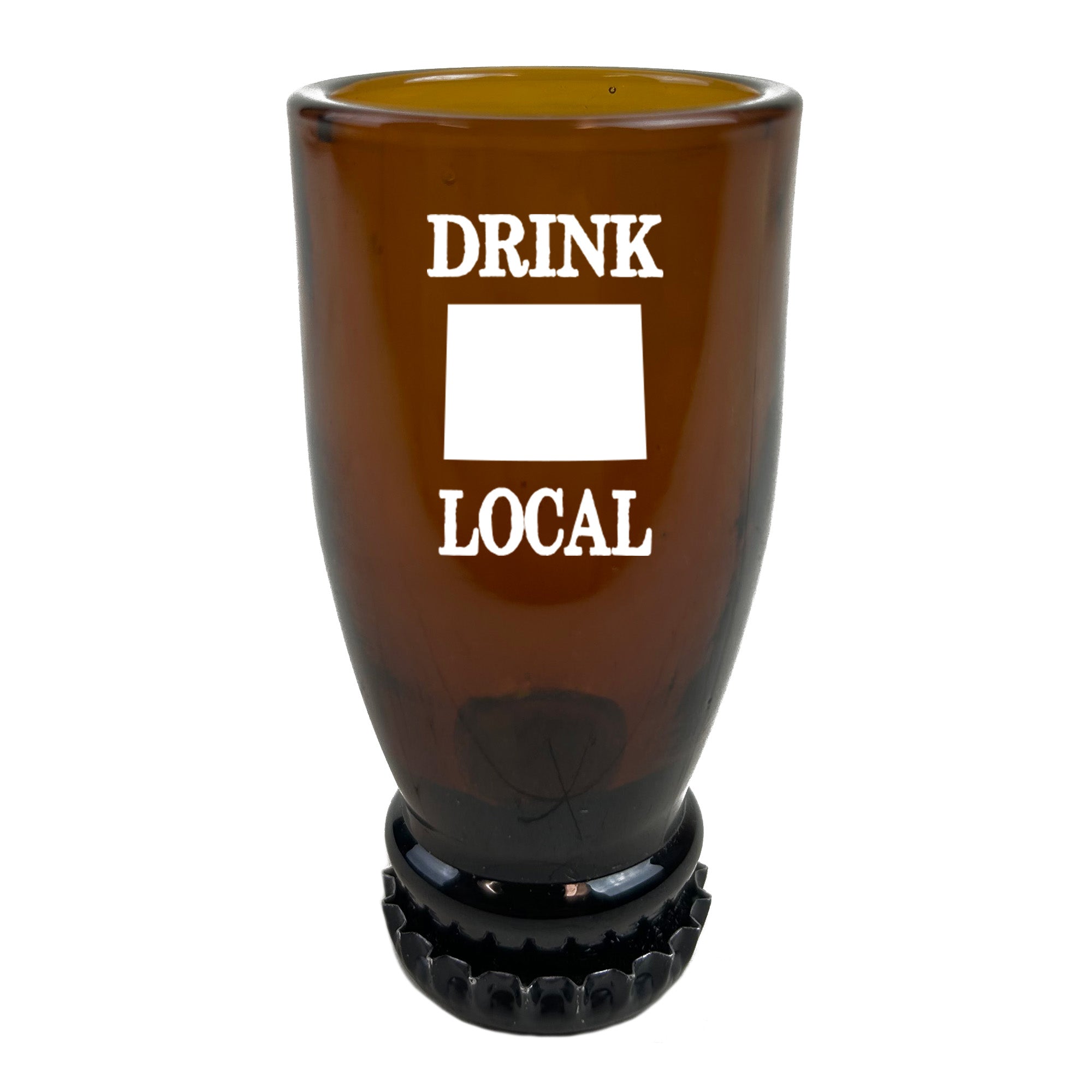 Wyoming Drink Local Beer Bottle Shot Glass