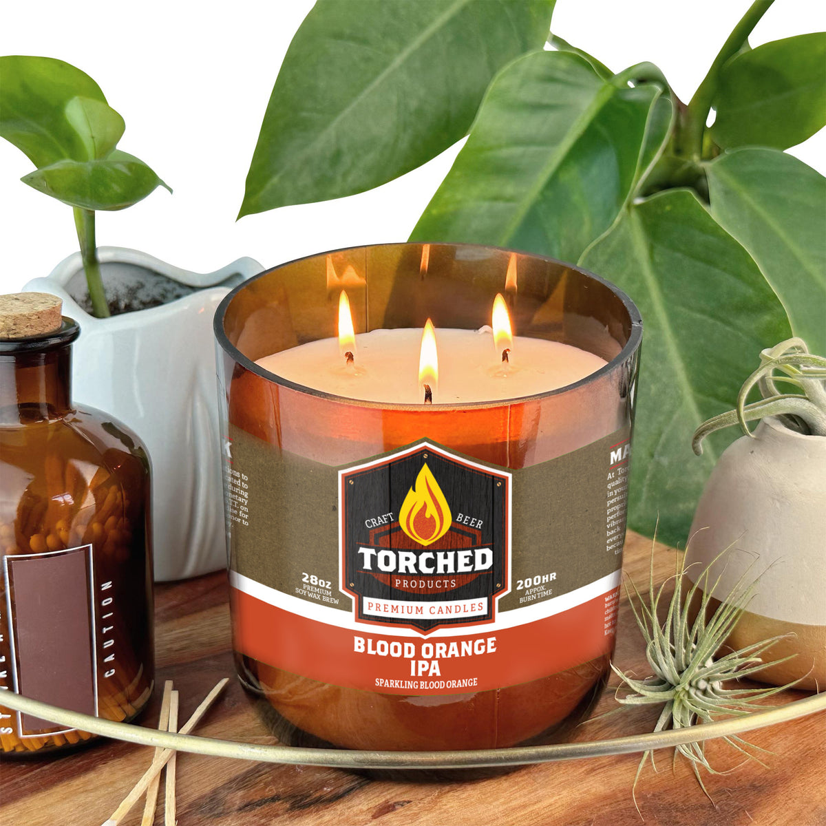 Blood Orange IPA Beer Candle