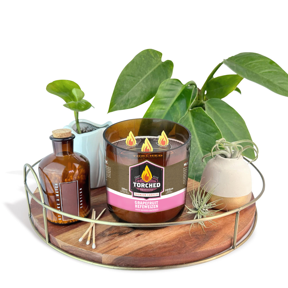 Grapefruit Hefeweizen Beer Candle