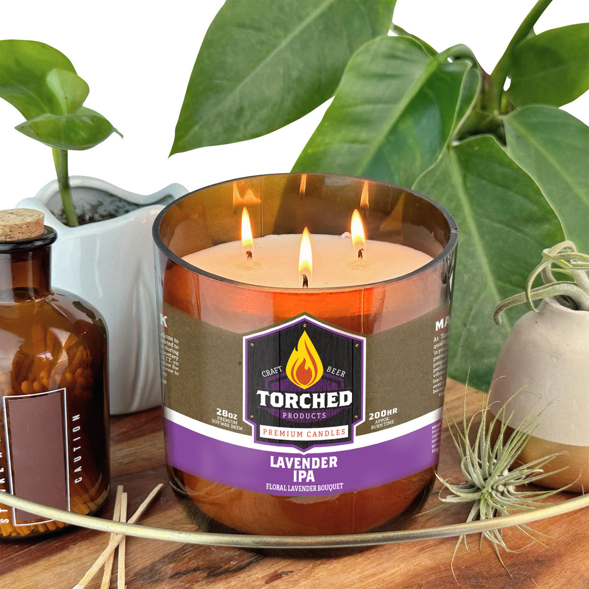 Lavender IPA Beer Candle