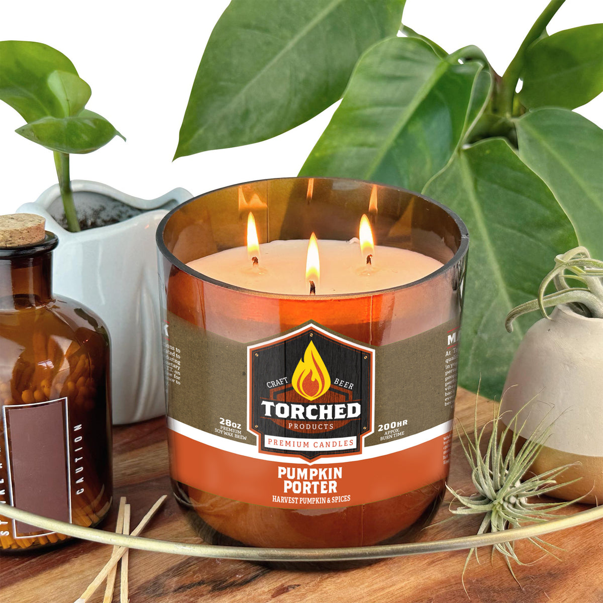 Pumpkin Porter Beer Candle