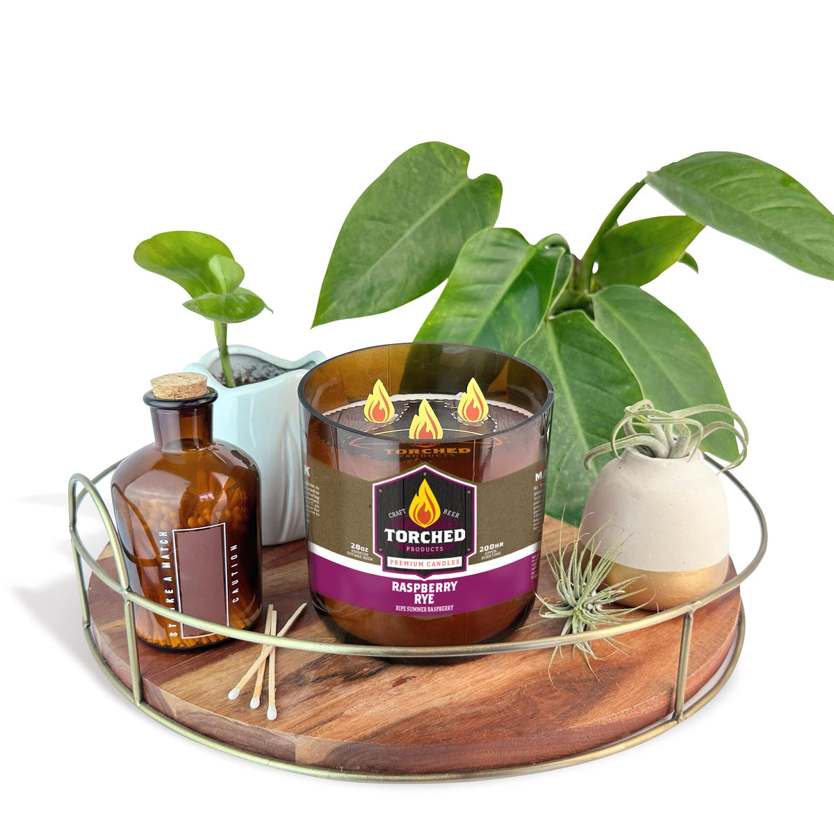 Raspberry Rye Beer Candle