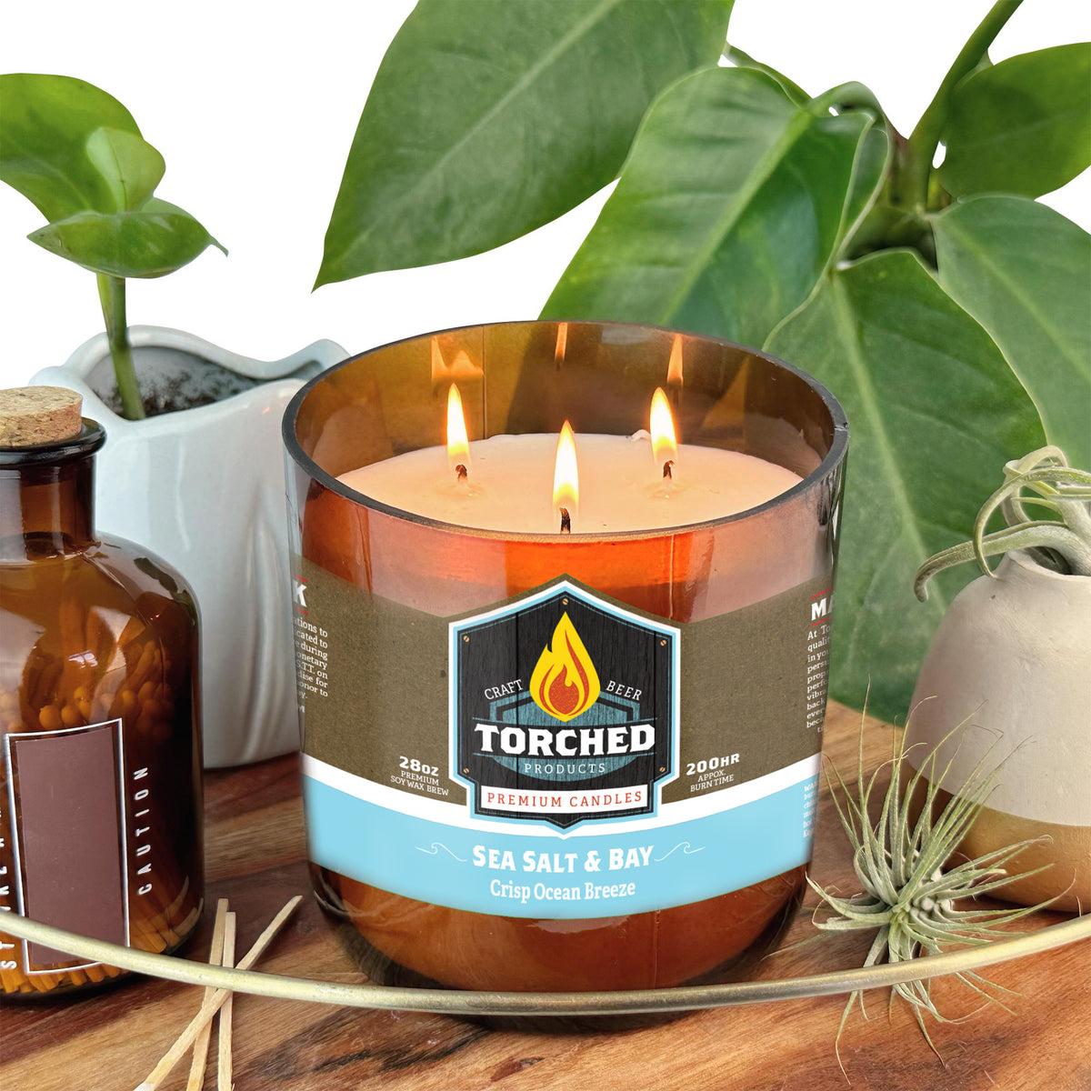 Sea Salt &amp; Bay Beer Candle