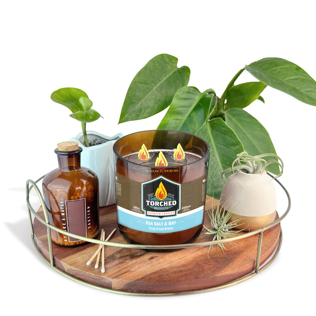 Sea Salt &amp; Bay Beer Candle