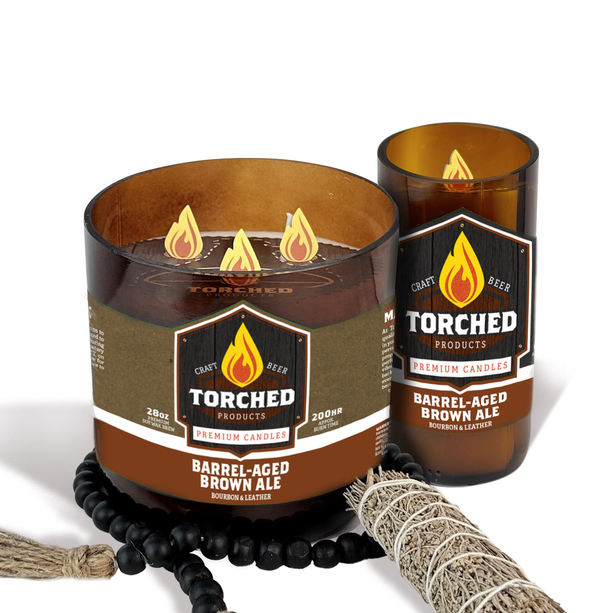 Barrel-Aged Brown Ale Beer Candle