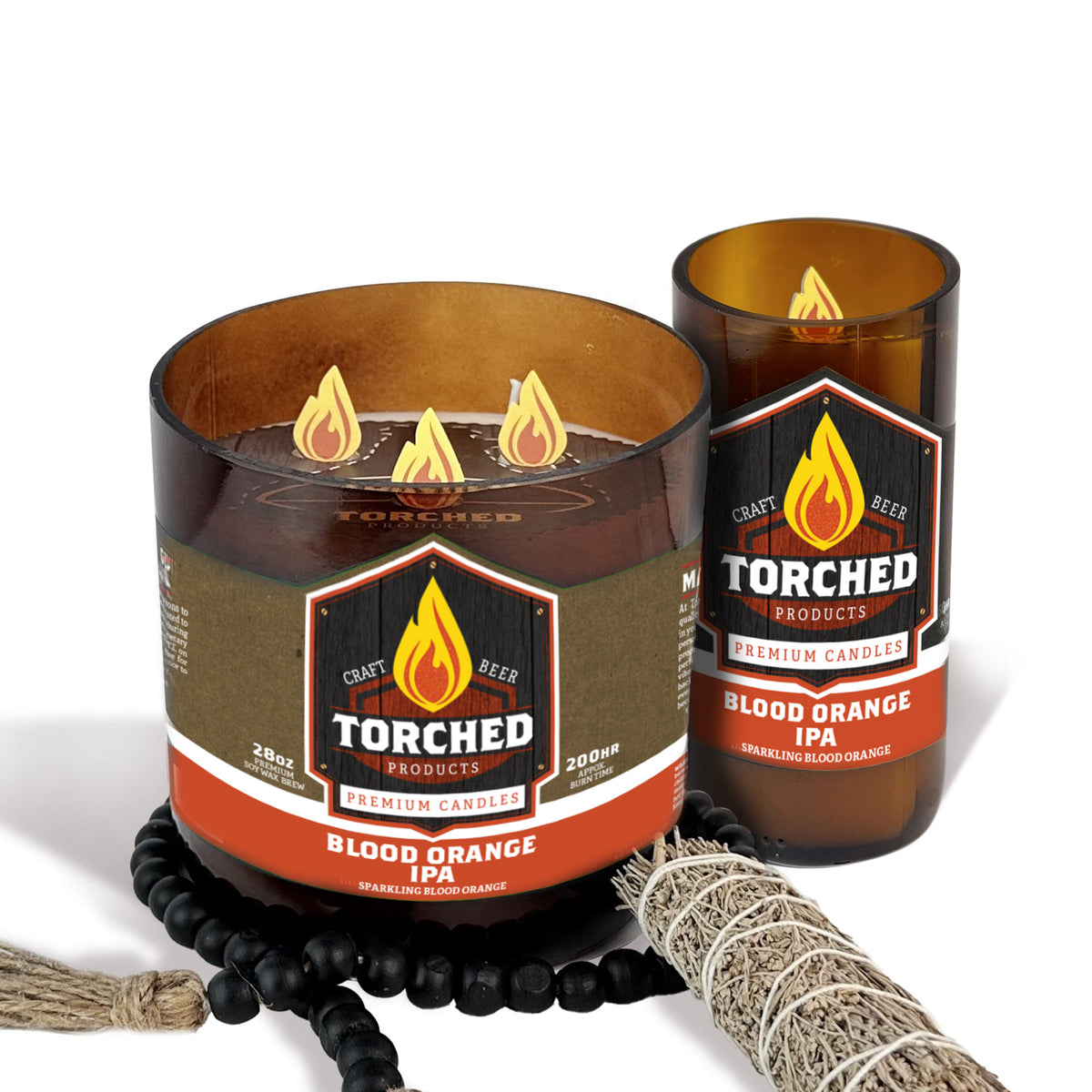 Blood Orange IPA Beer Candle