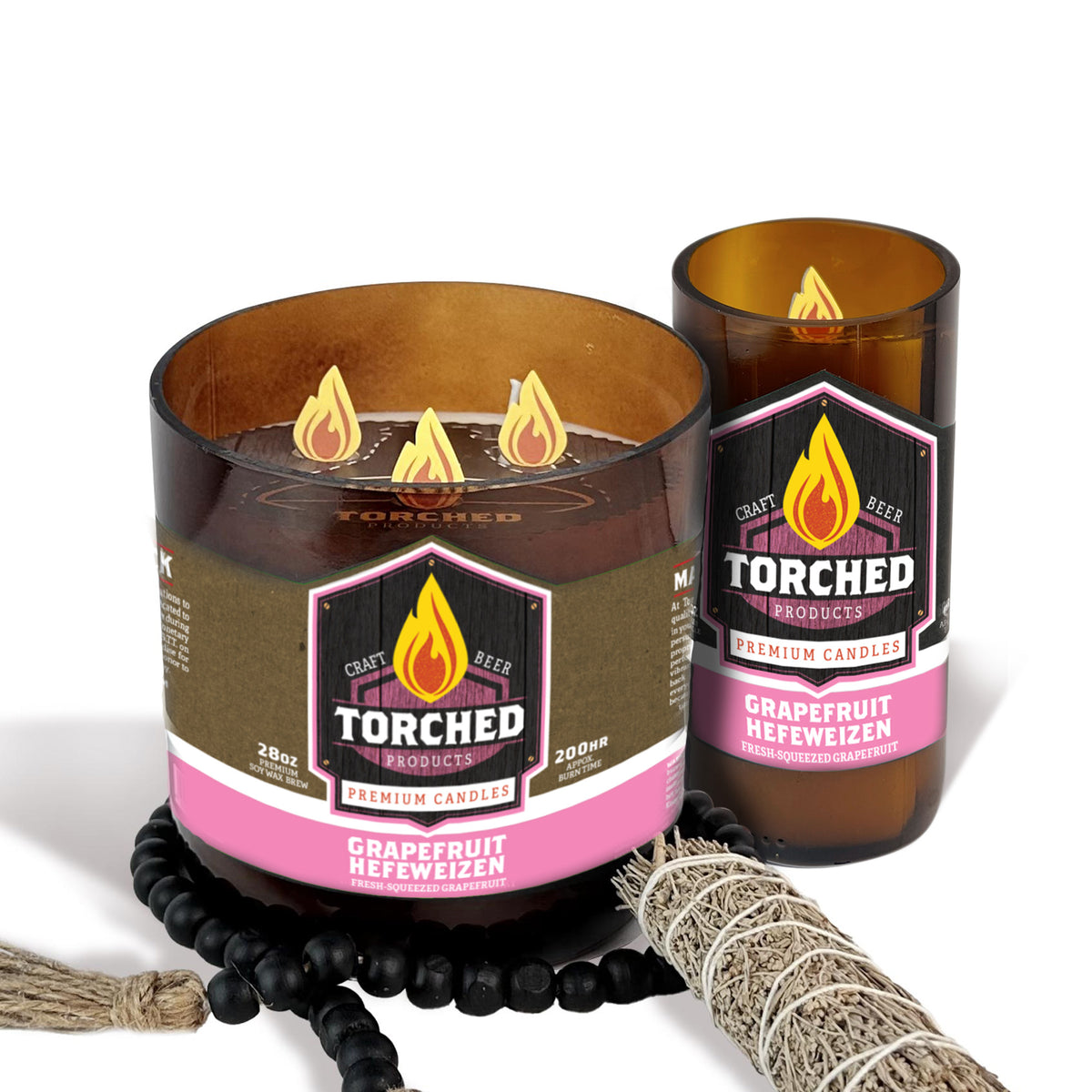 Grapefruit Hefeweizen Beer Candle