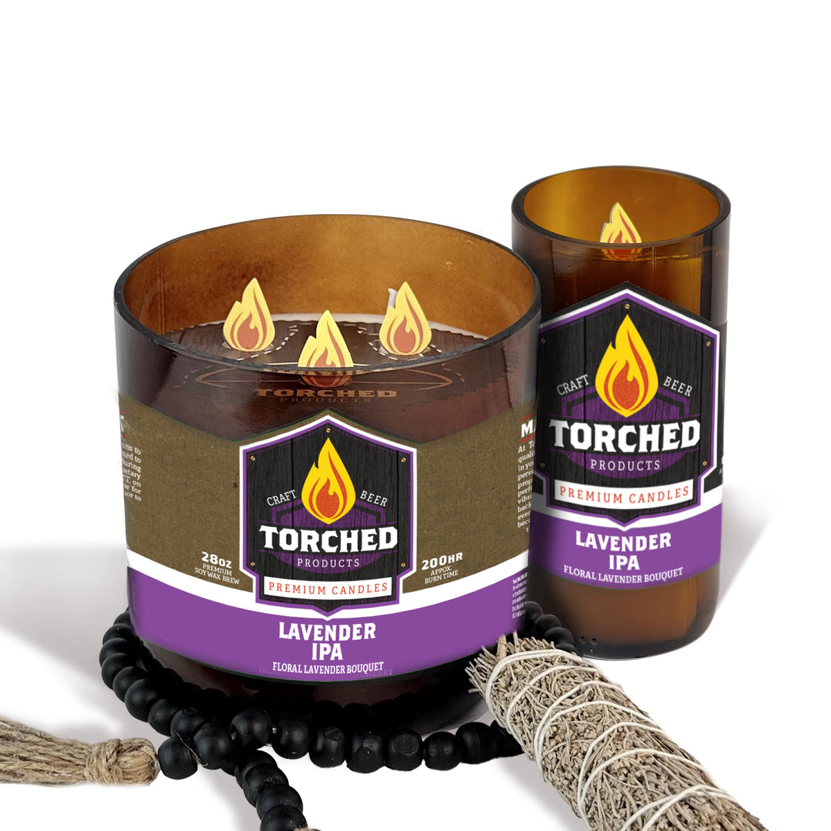 Lavender IPA Beer Candle