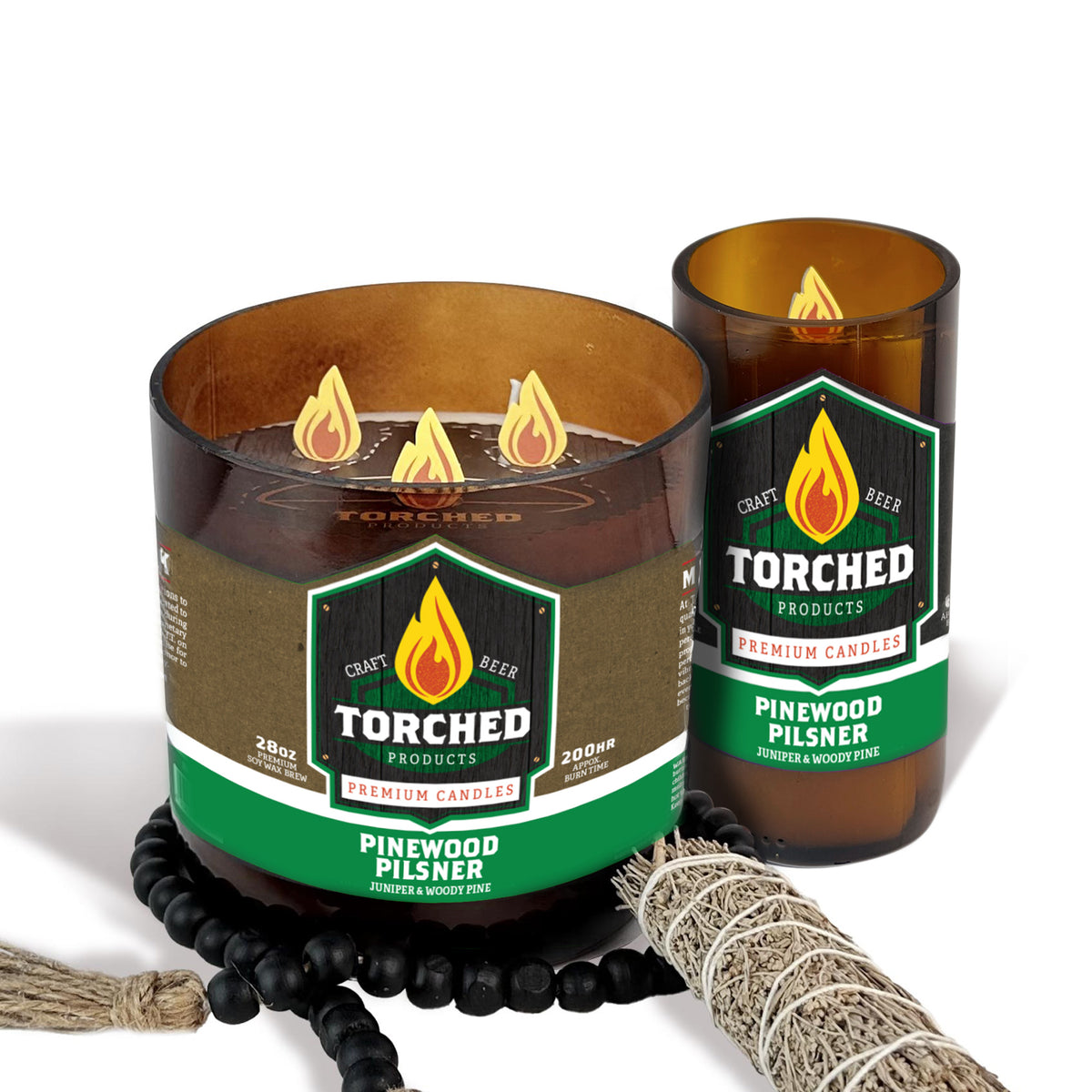 Pinewood Pilsner Beer Candle