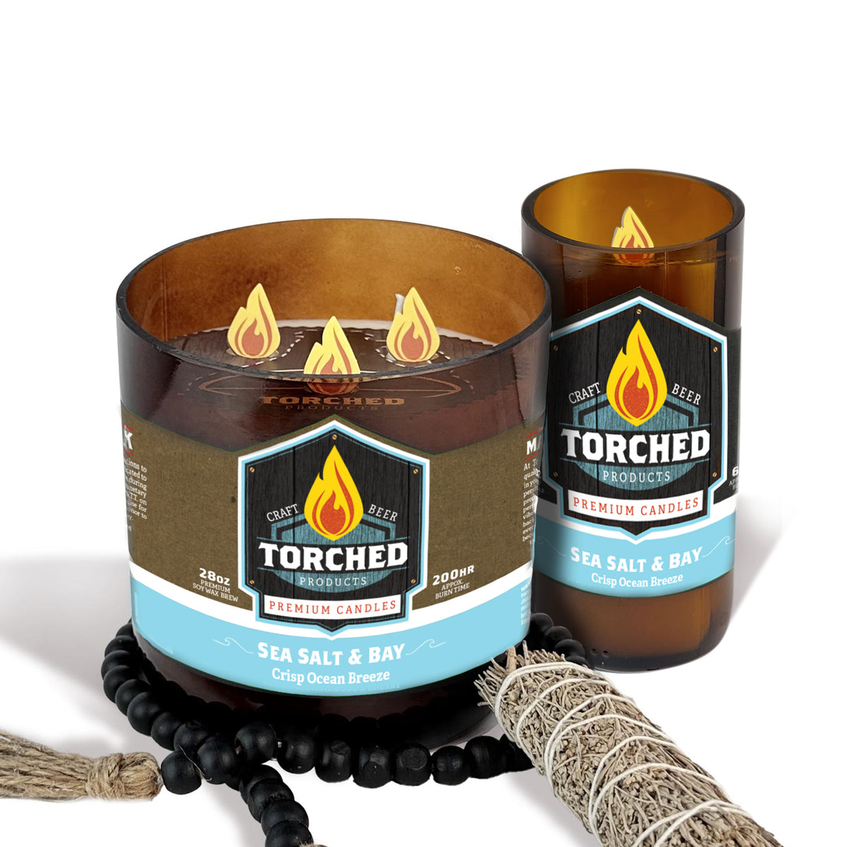 Sea Salt &amp; Bay Beer Candle