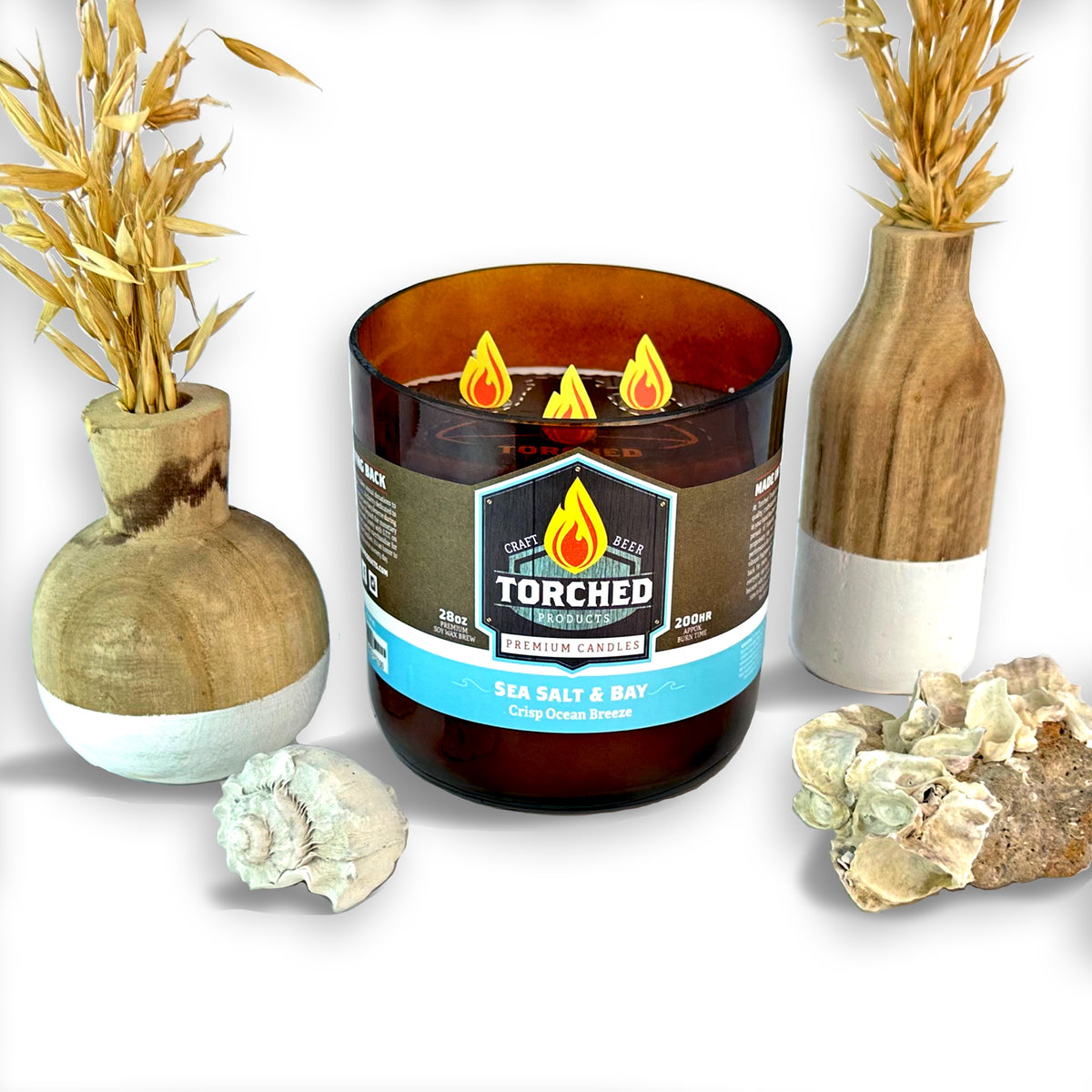 Sea Salt &amp; Bay Beer Candle