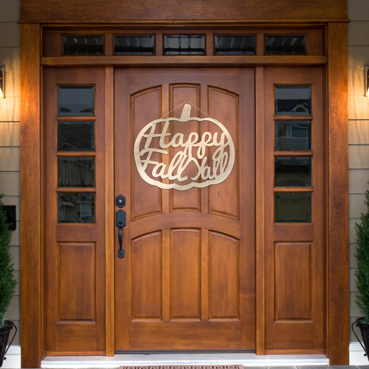 Happy Fall Y&#39;all Wooden Door Hanger