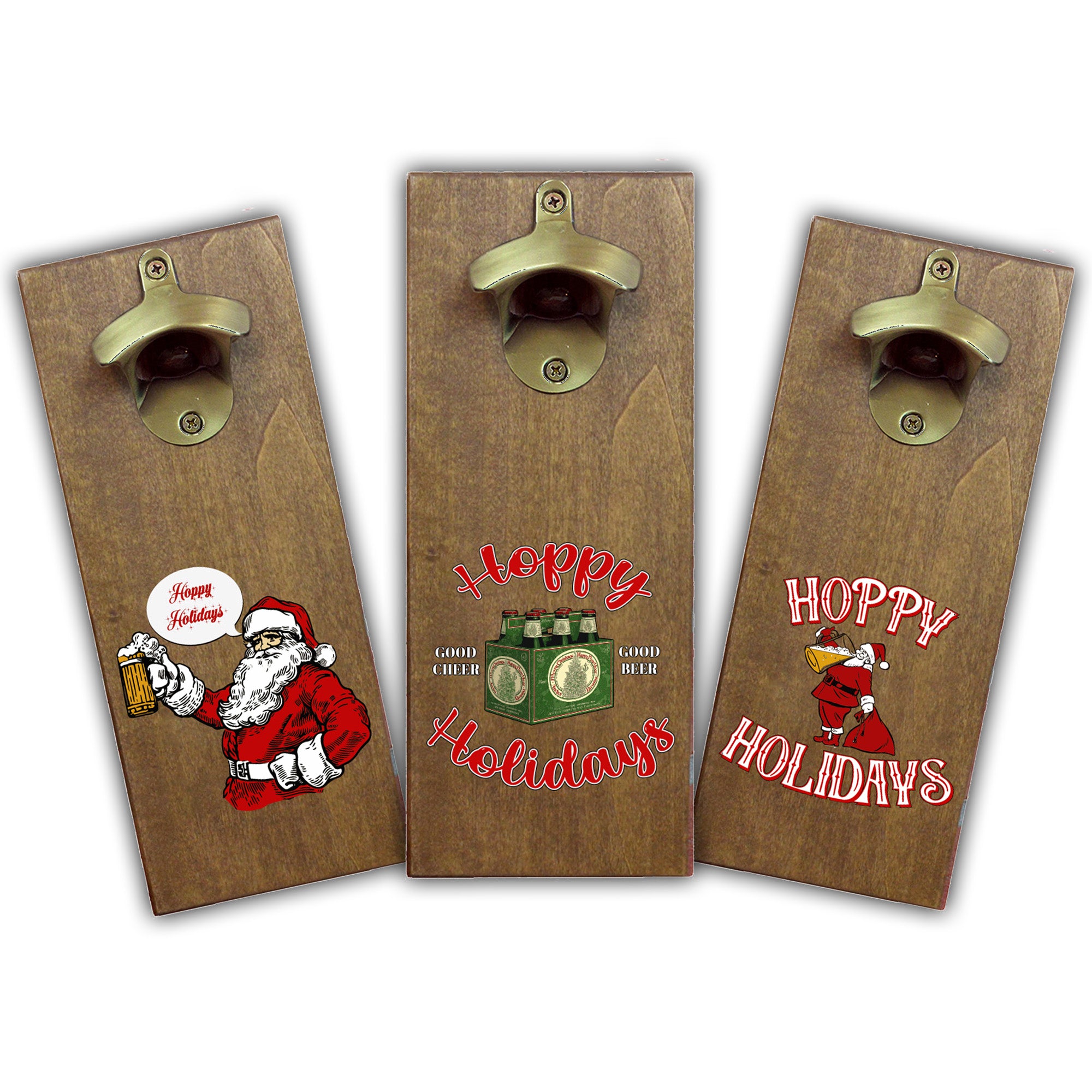 Hoppy Holidays Wall Mounted Bottle Openers - 3 Designs Available