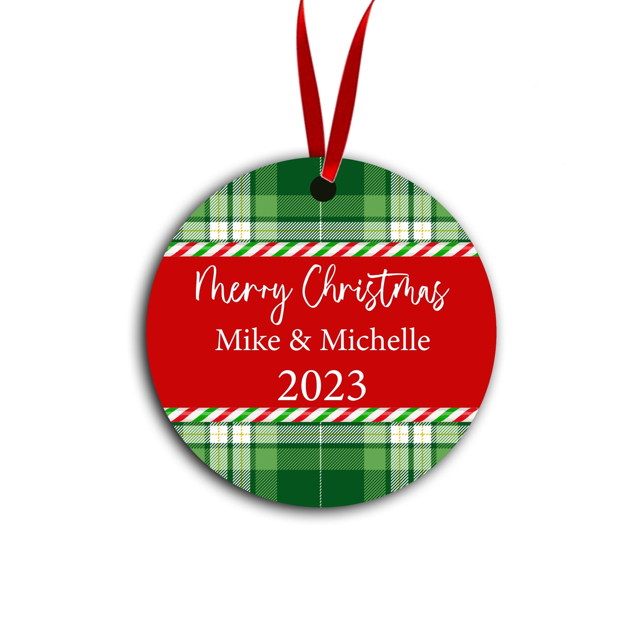 Personalized Holiday Christmas Tree Ornament- 3 Designs to Choose From