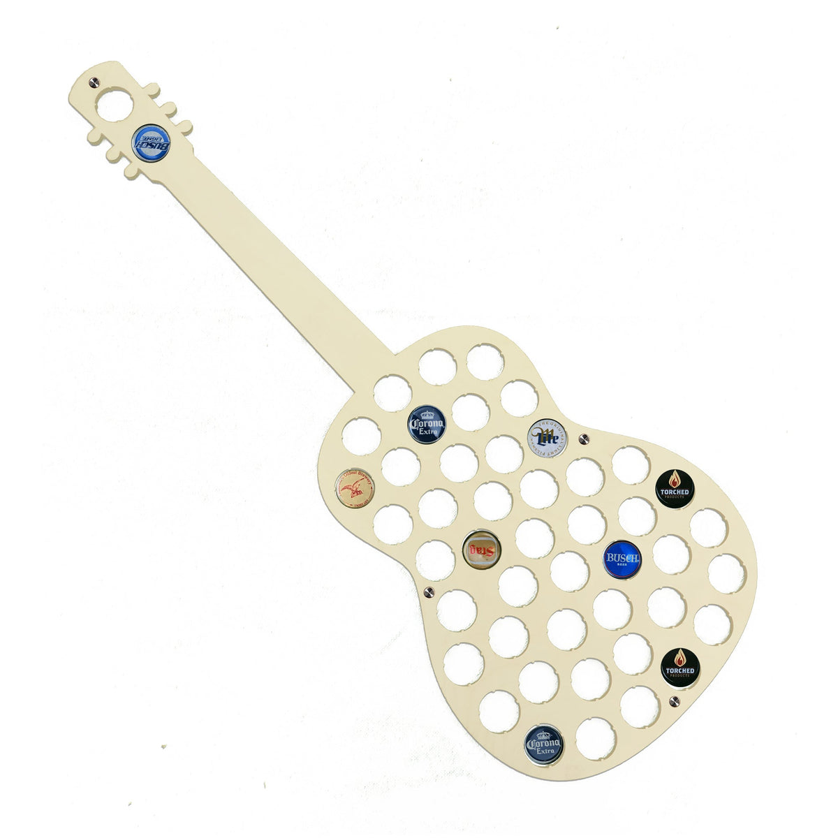 Torched Products Beer Cap Map Acoustic Guitar Beer Cap Holder