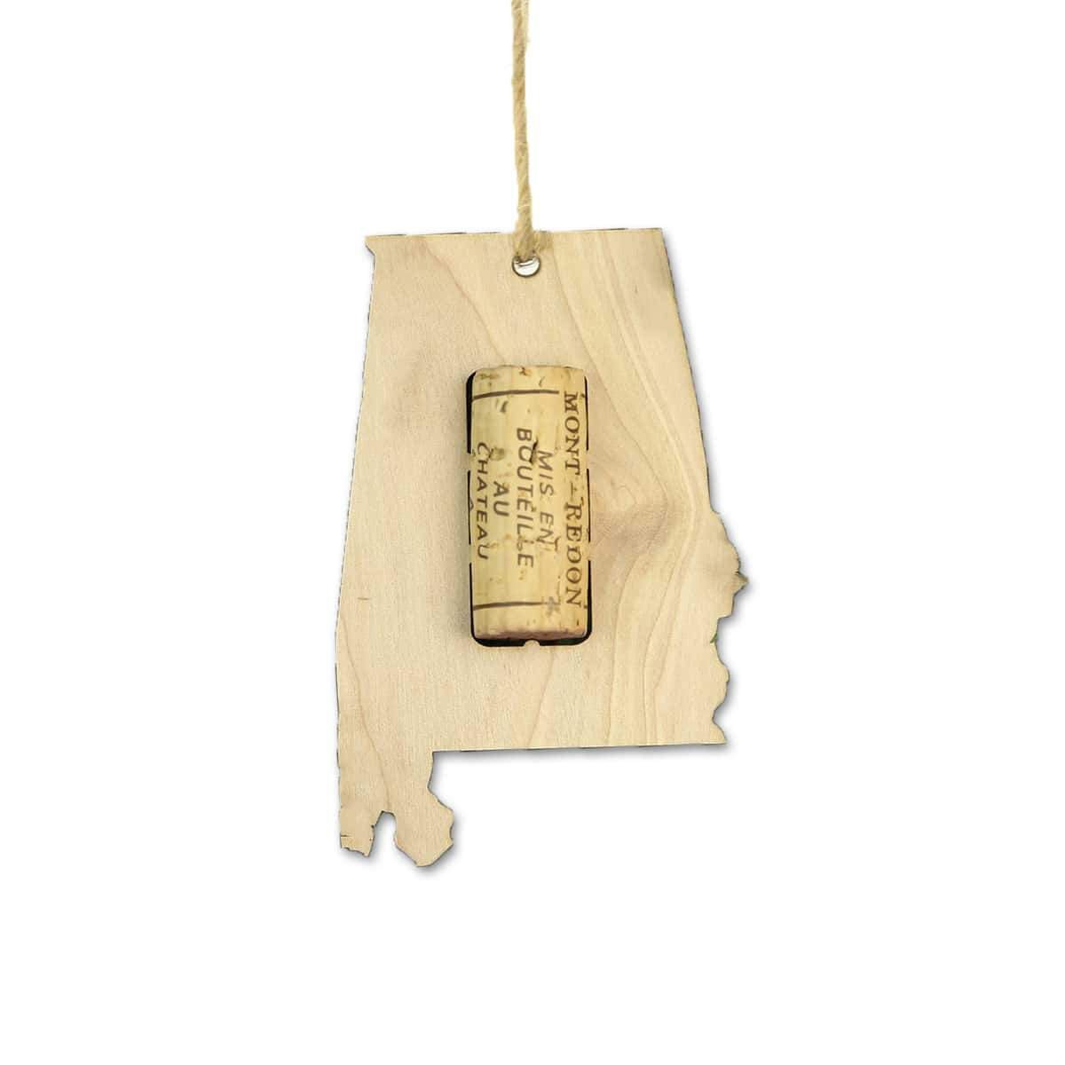 Alabama Wine Cork Holder Ornaments OR-WCT-AL (781194428533)
