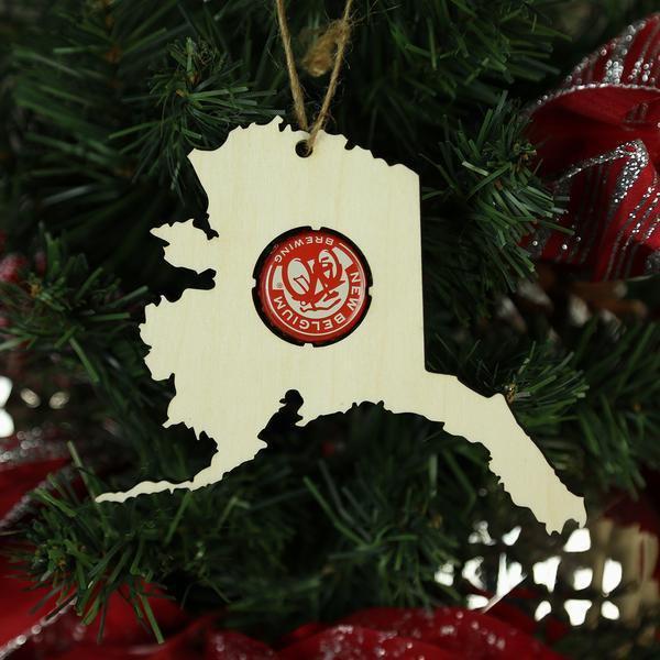 Torched Products Beer Cap Maps Alaska  Beer Cap Map Ornaments (781507002485)